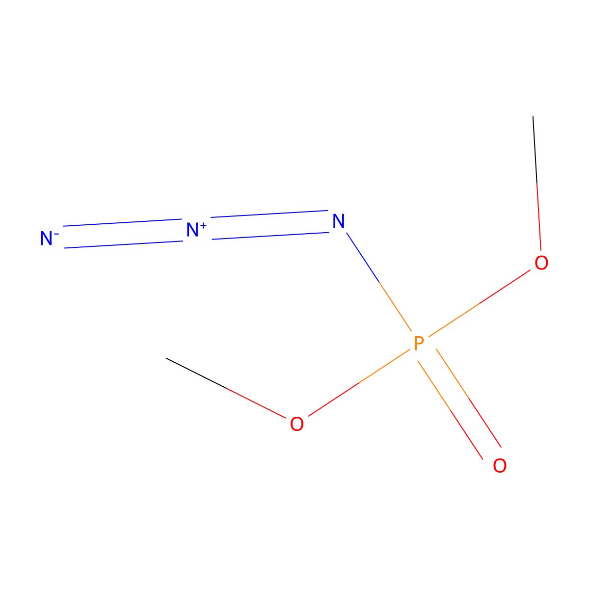 Phosphorazidic acid dimethyl ester molecular structure, CAS 57468-68-5