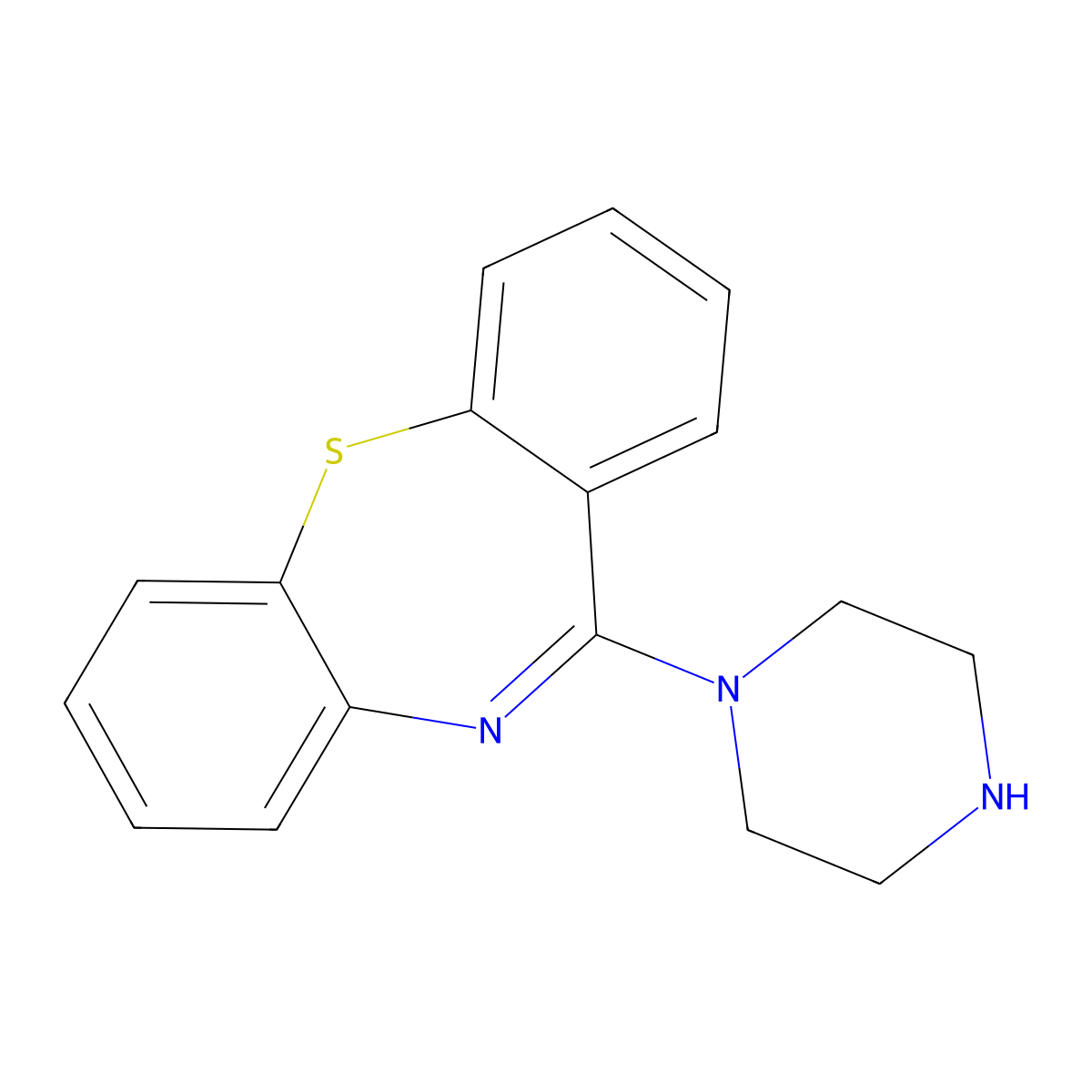Norquetiapine molecular structure, CAS 5747-48-8