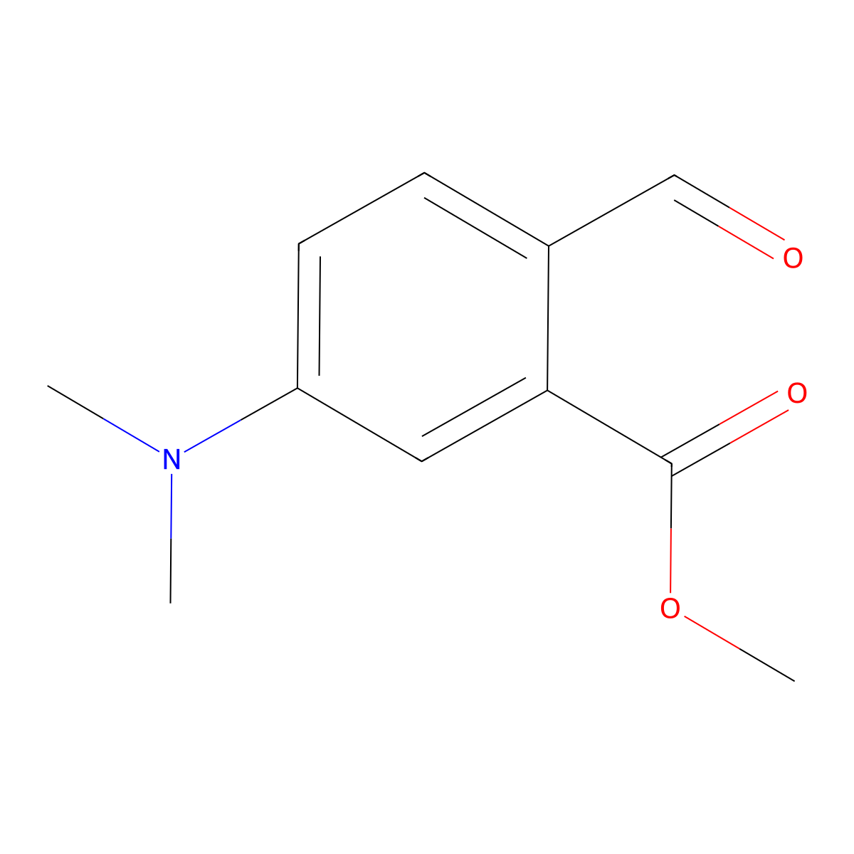 Methyl 5-(dimethylamino)-2-formylbenzoate molecular structure, CAS 57470-71-0