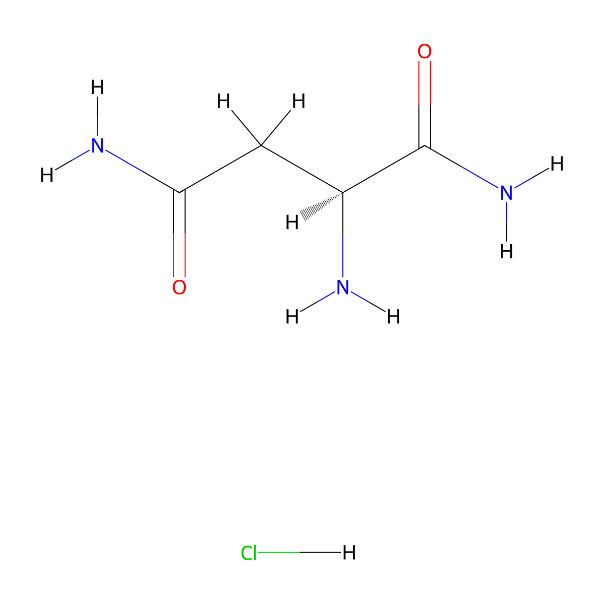 (S)-2-Aminosuccinamide hydrochloride molecular structure, CAS 57471-69-9