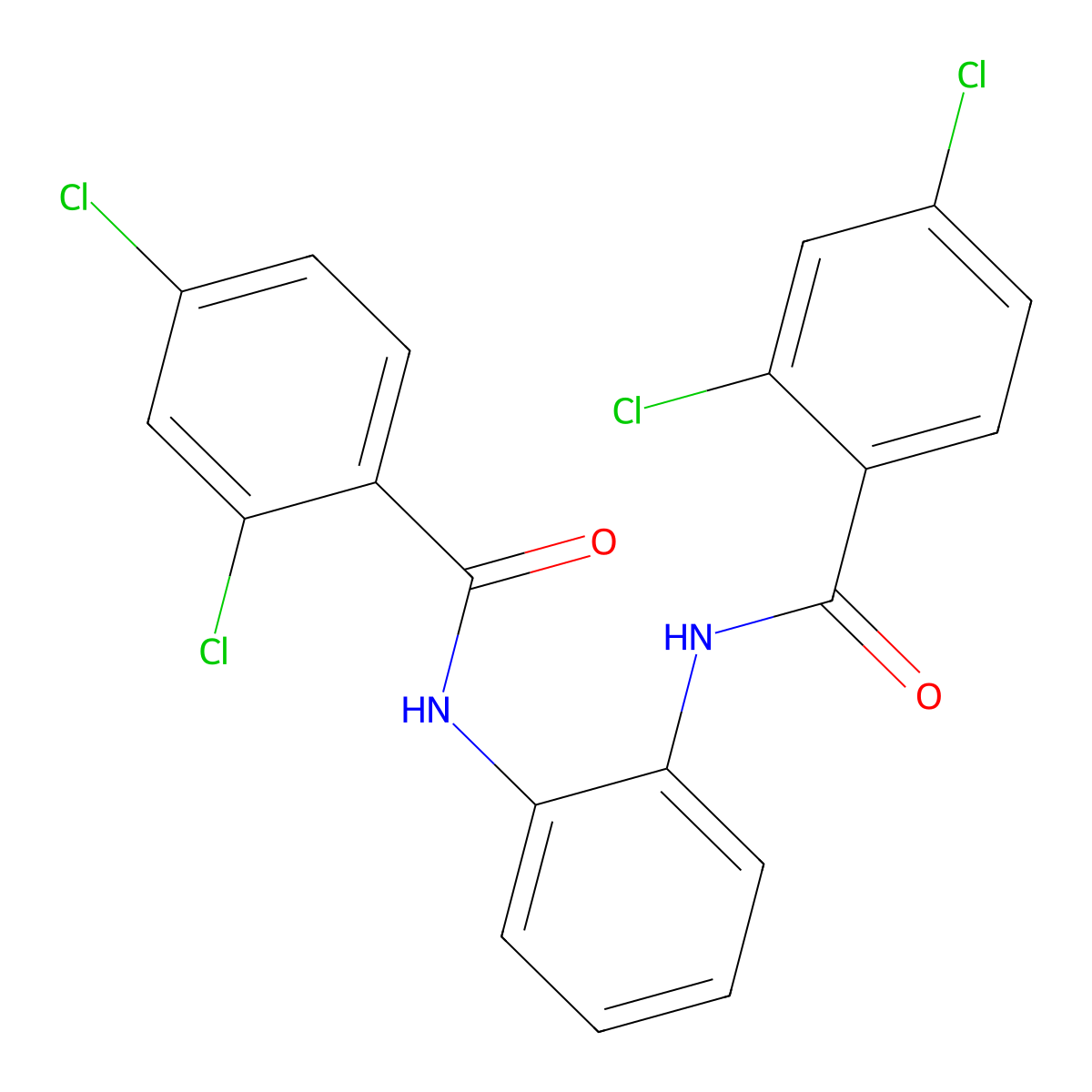 2,4-Dichloro-N-(2-((2,4-dichlorobenzoyl)amino)phenyl)benzamide molecular structure, CAS 574713-14-7