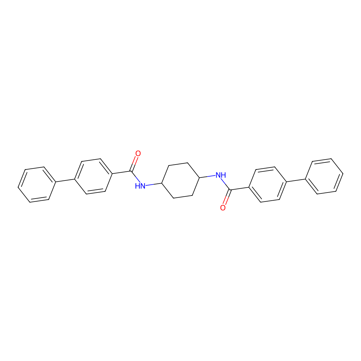 4-phenyl-N-[4-[(4-phenylbenzoyl)amino]cyclohexyl]benzamide molecular structure, CAS 574713-27-2