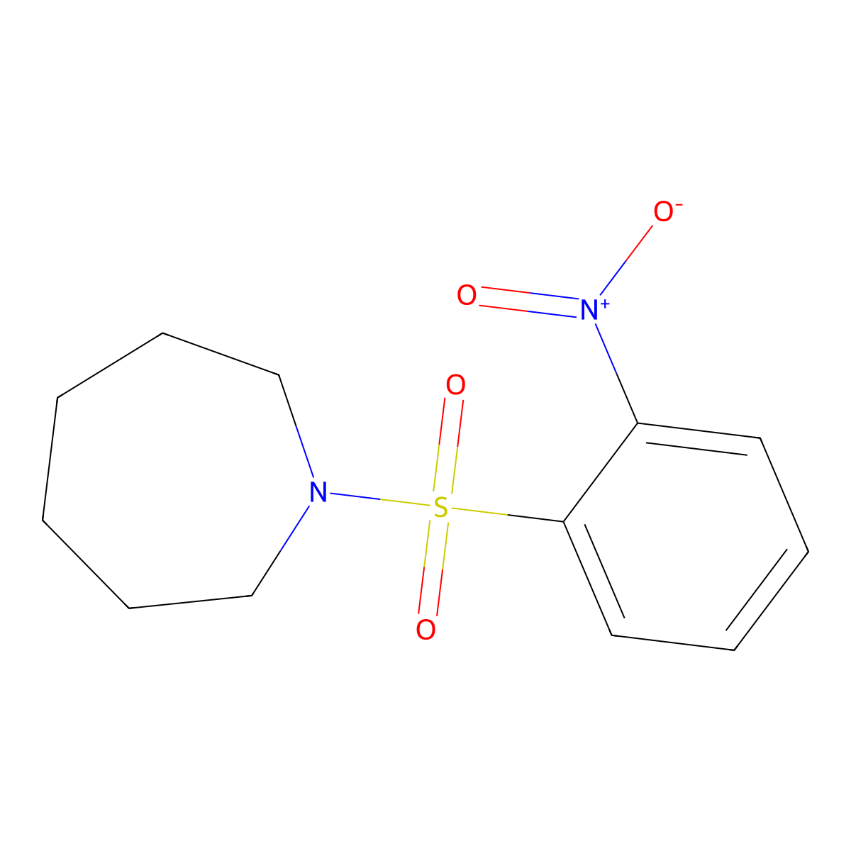 1-[(2-Nitrophenyl)sulfonyl]azepane molecular structure, CAS 574715-91-6