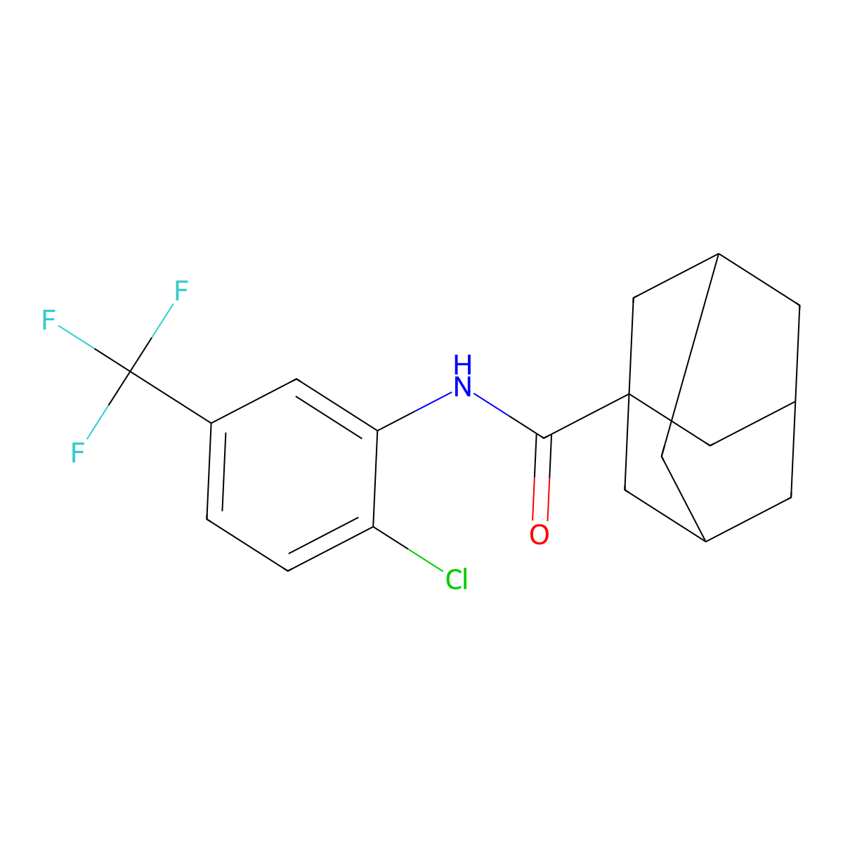 N-[2-chloro-5-(trifluoromethyl)phenyl]adamantane-1-carboxamide molecular structure, CAS 574715-97-2