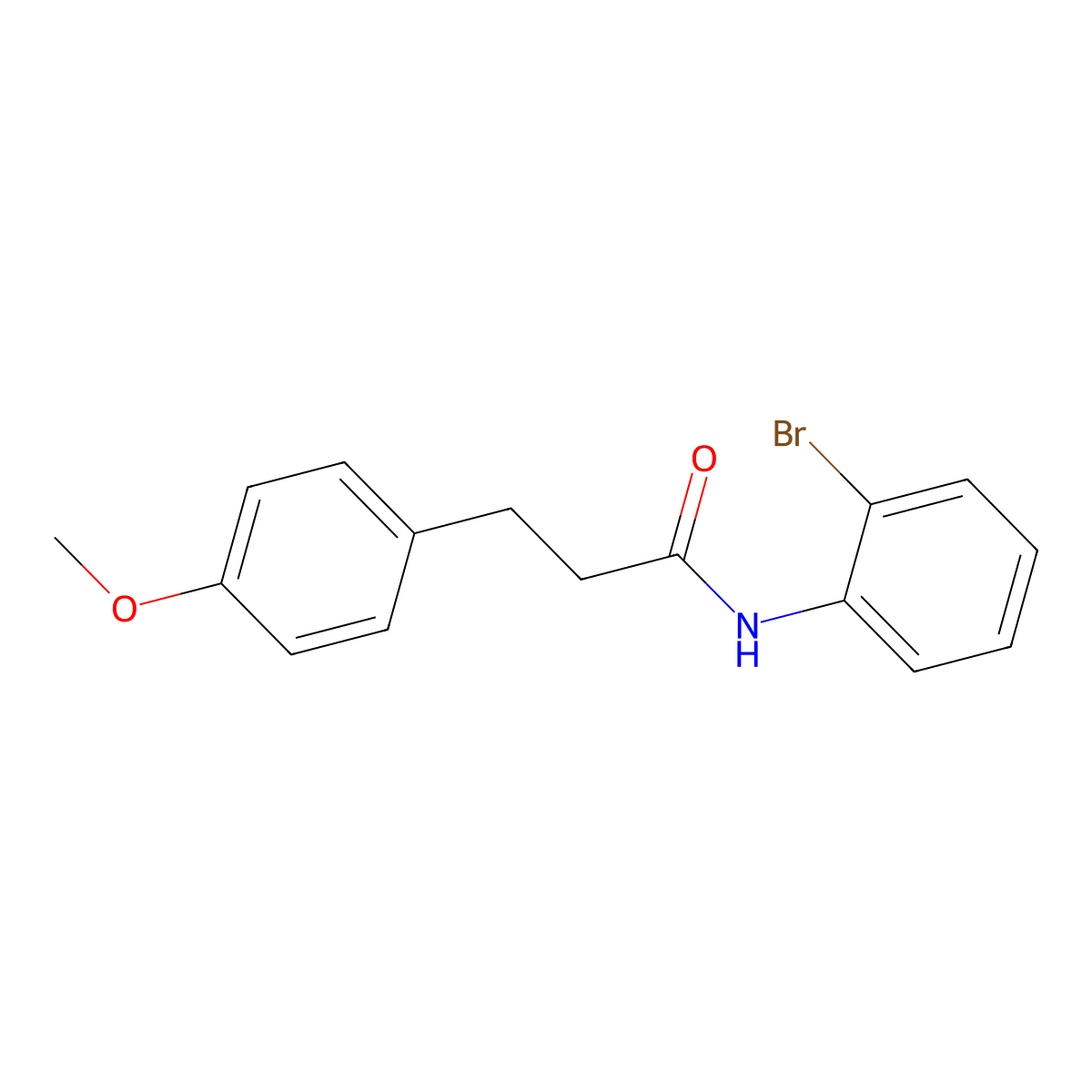 N-(2-bromophenyl)-3-(4-methoxyphenyl)propanamide molecular structure, CAS 574718-93-7
