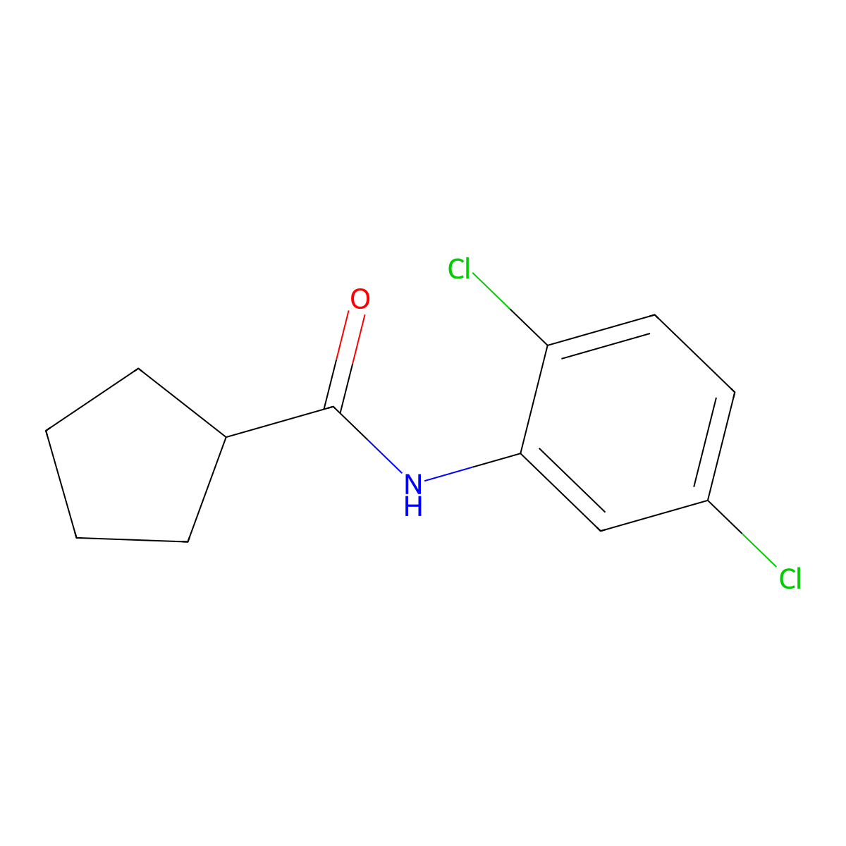 N-(2,5-dichlorophenyl)cyclopentanecarboxamide molecular structure, CAS 574718-99-3