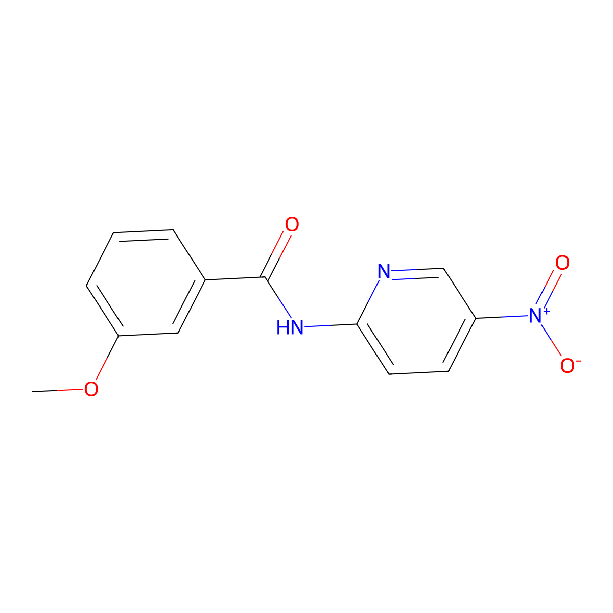 3-methoxy-N-(5-nitropyridin-2-yl)benzamide molecular structure, CAS 574721-48-5