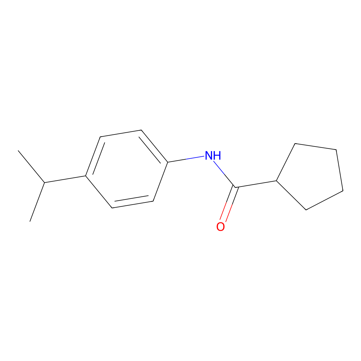 N-(4-propan-2-ylphenyl)cyclopentanecarboxamide molecular structure, CAS 574722-08-0