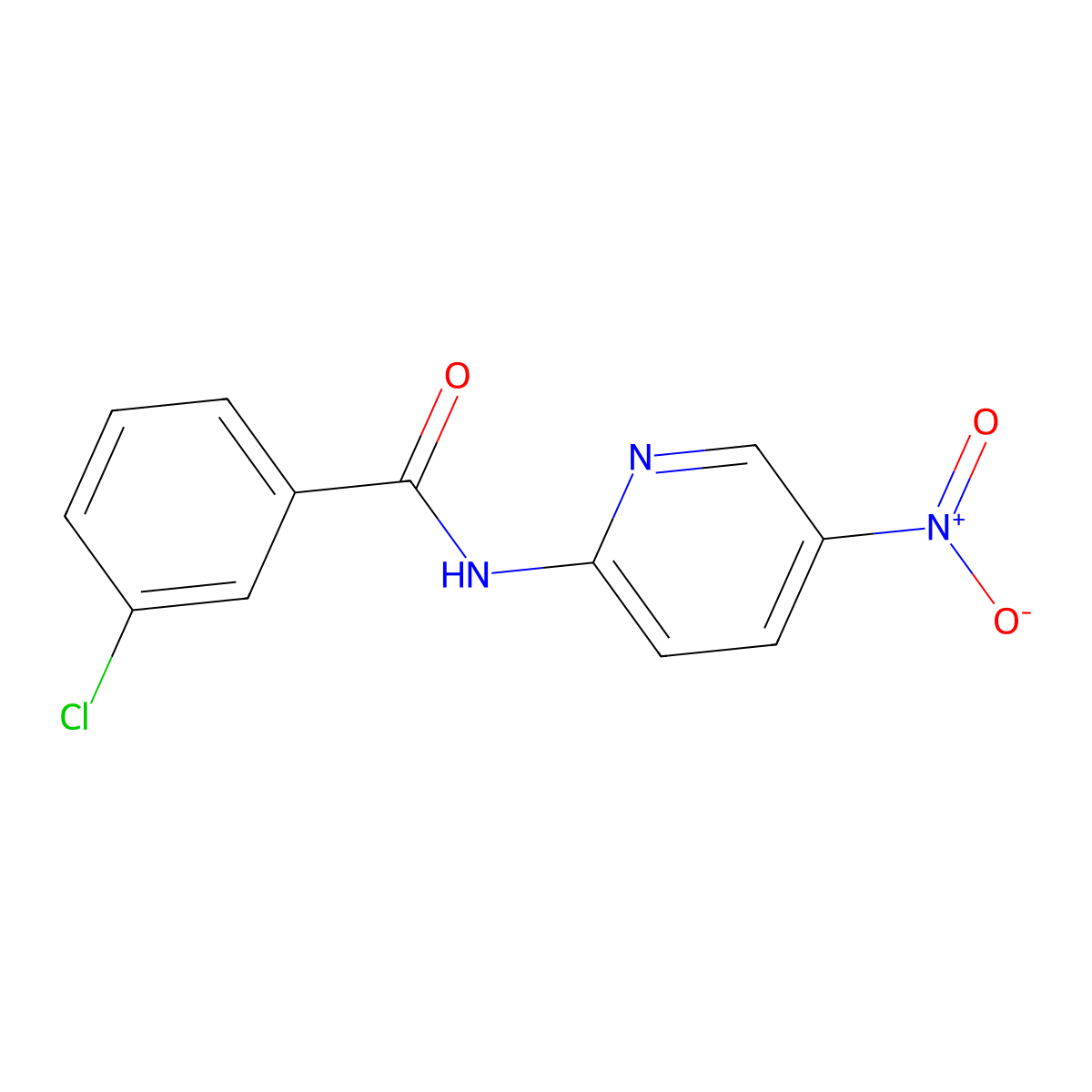 3-chloro-N-(5-nitropyridin-2-yl)benzamide molecular structure, CAS 574724-42-8