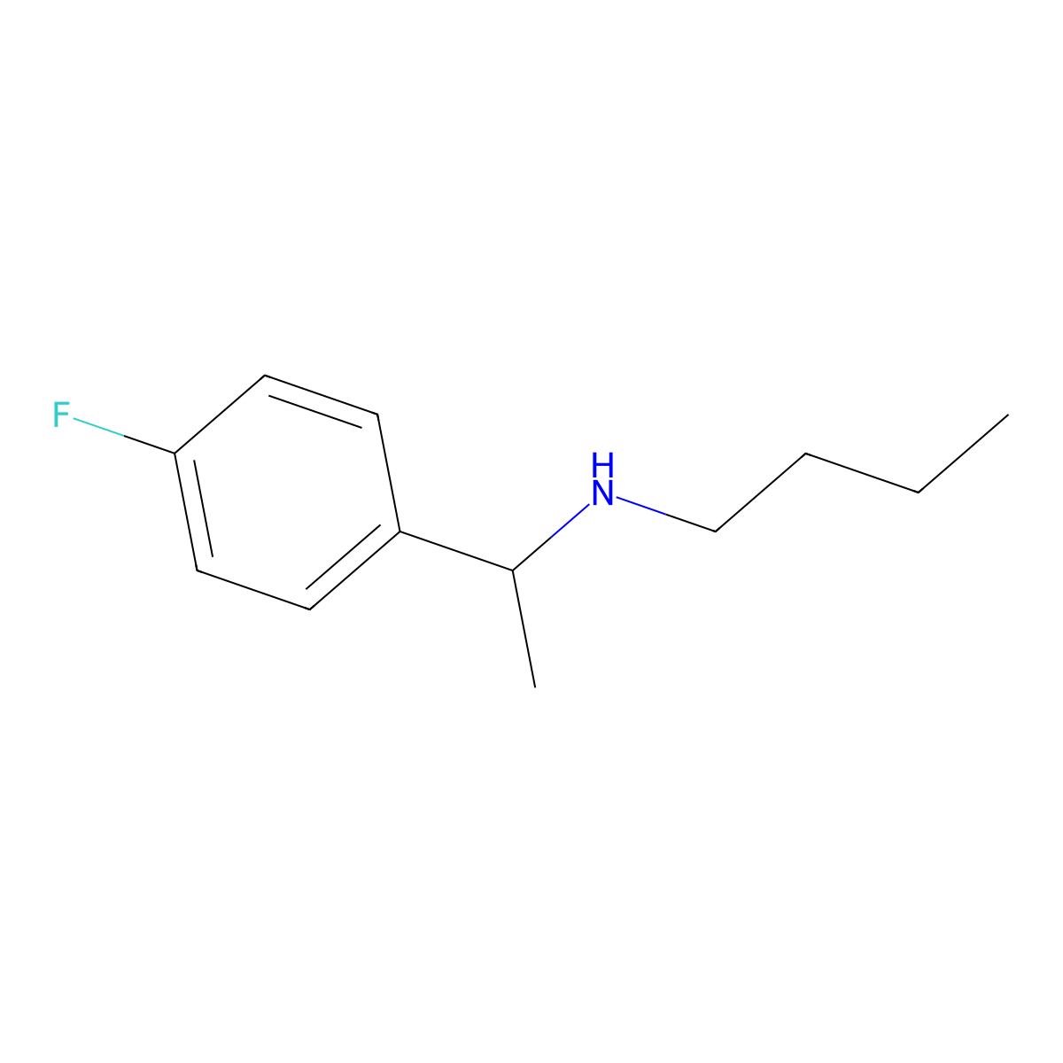 N-Butyl-4-fluoro-alpha-methylbenzenemethanamine molecular structure, CAS 574731-03-6