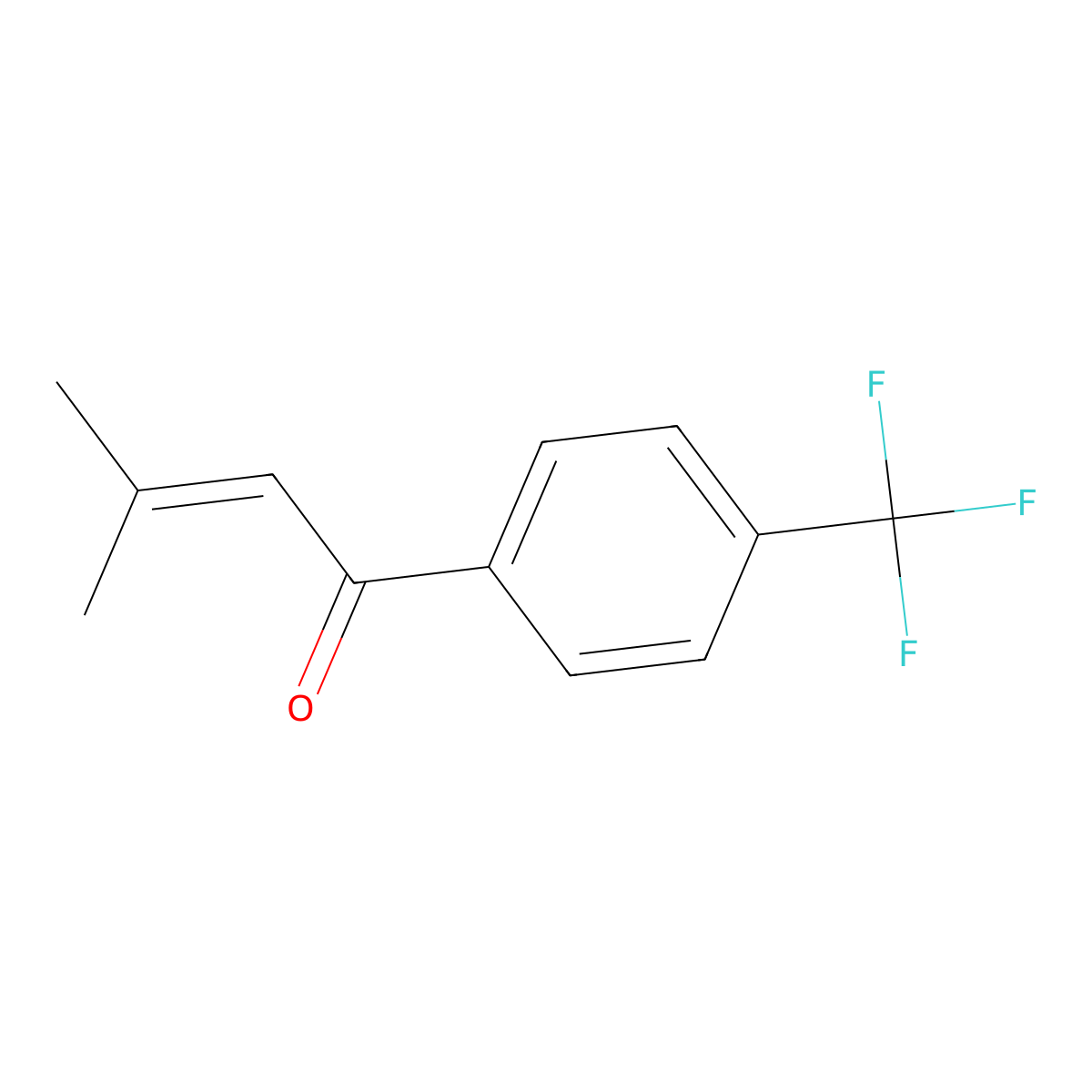2-Buten-1-one, 3-methyl-1-[4-(trifluoromethyl)phenyl]- molecular structure, CAS 574734-22-8