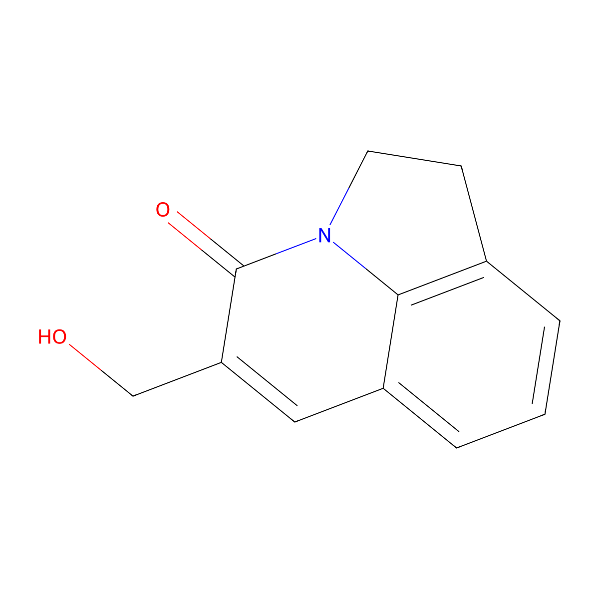 5-(hydroxymethyl)-1,2-dihydro-4H-pyrrolo[3,2,1-ij]quinolin-4-one molecular structure, CAS 574740-70-8