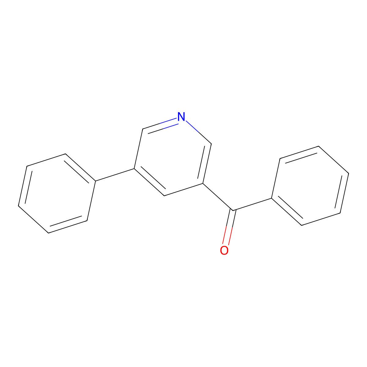 Phenyl(5-phenylpyridin-3-yl)methanone molecular structure, CAS 574742-98-6
