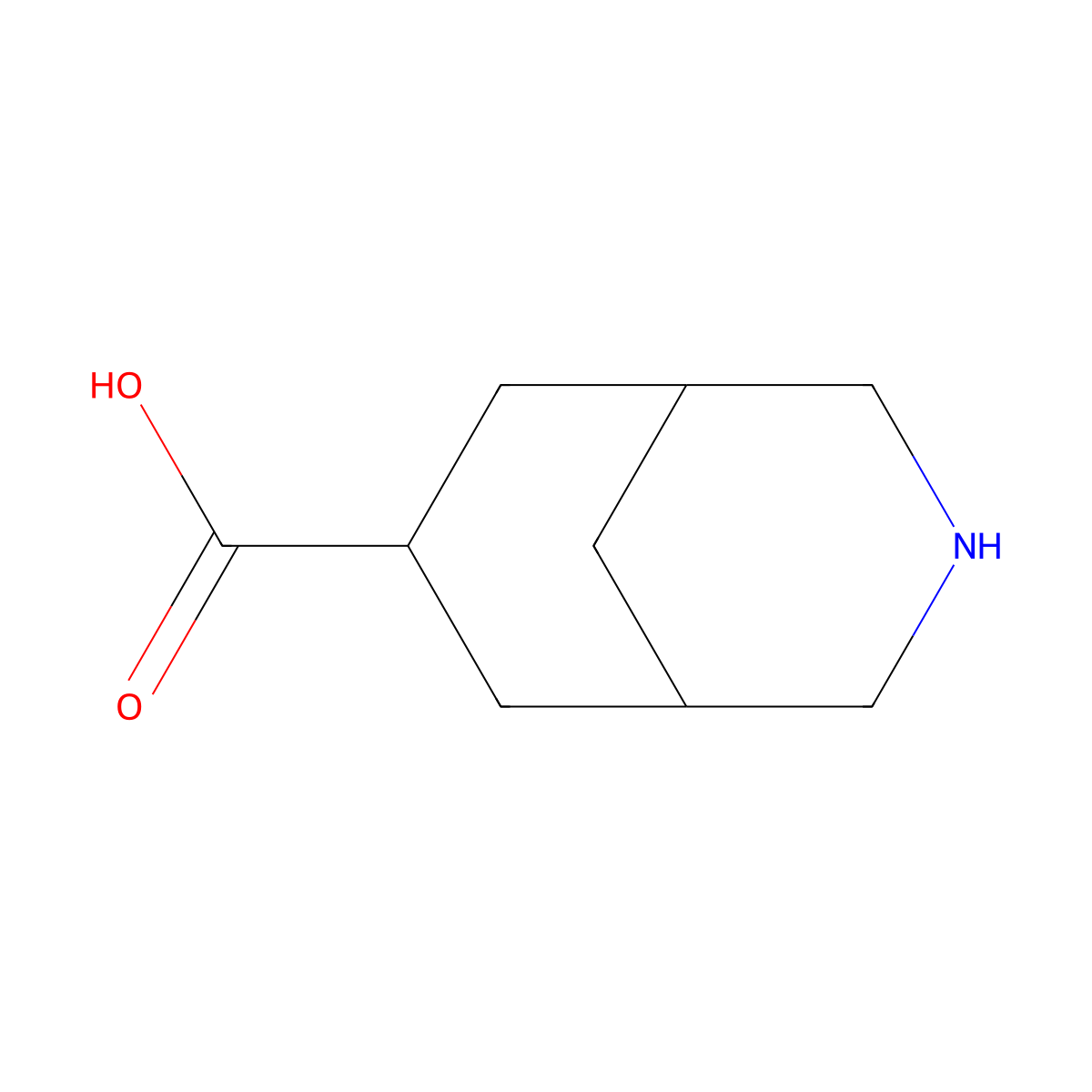 3-Azabicyclo[3.3.1]nonane-7-carboxylic acid molecular structure, CAS 574744-23-3
