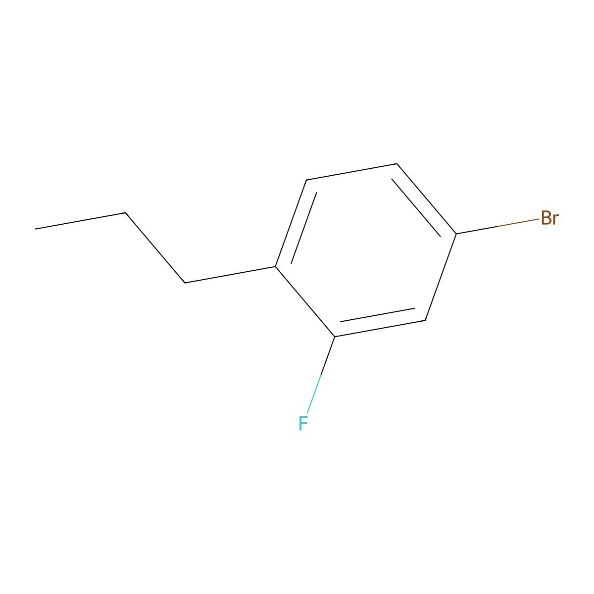 4-Bromo-2-fluoro-1-propylbenzene molecular structure, CAS 574755-17-2