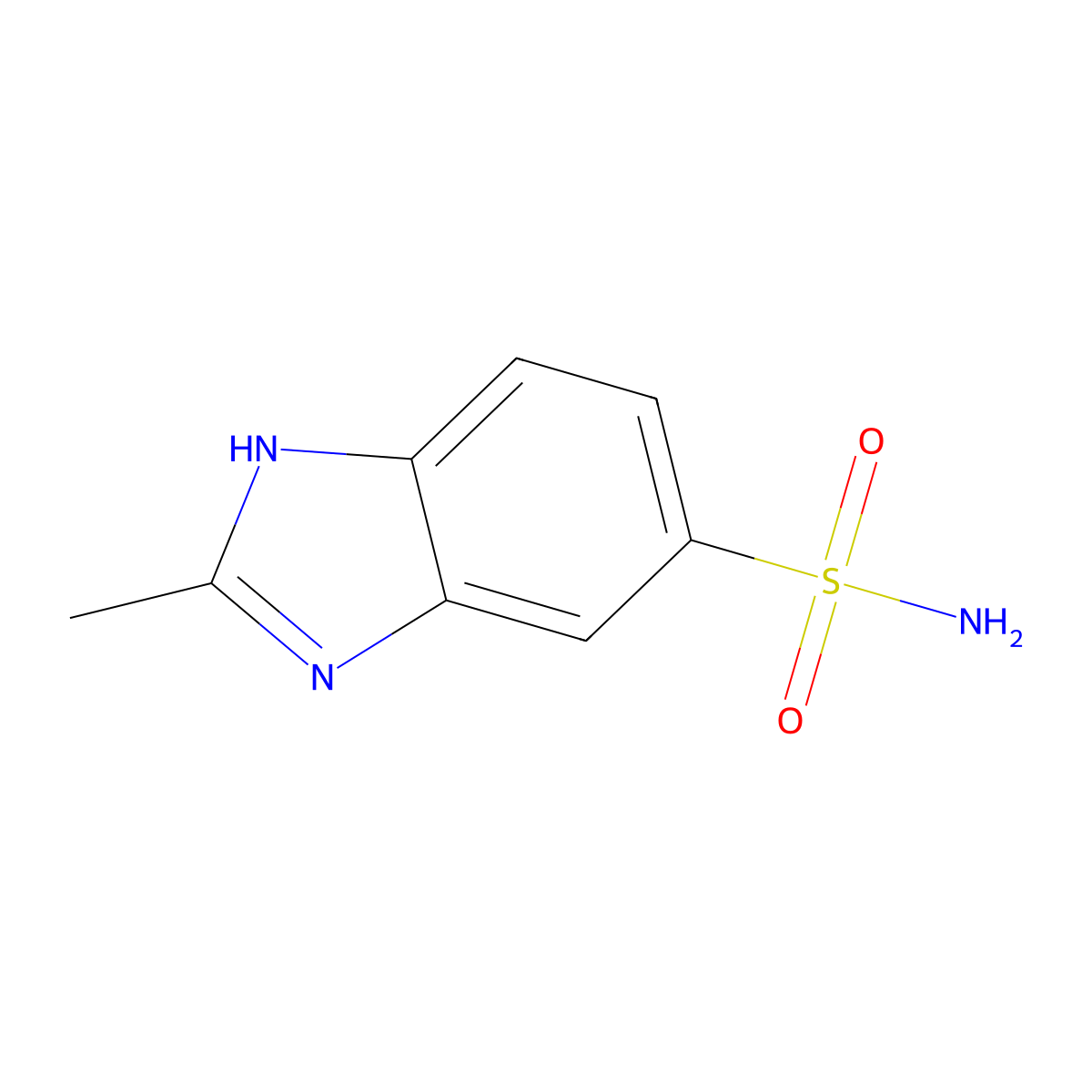 2-Methyl-1H-1,3-benzodiazole-5-sulfonamide molecular structure, CAS 57476-34-3