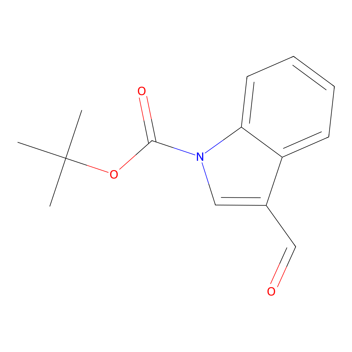 tert-butyl 3-formyl-1H-indole-1-carboxylate molecular structure, CAS 57476-50-3