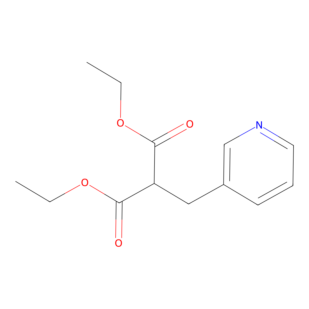 Diethyl (3-pyridylmethyl)malonate molecular structure, CAS 57477-12-0