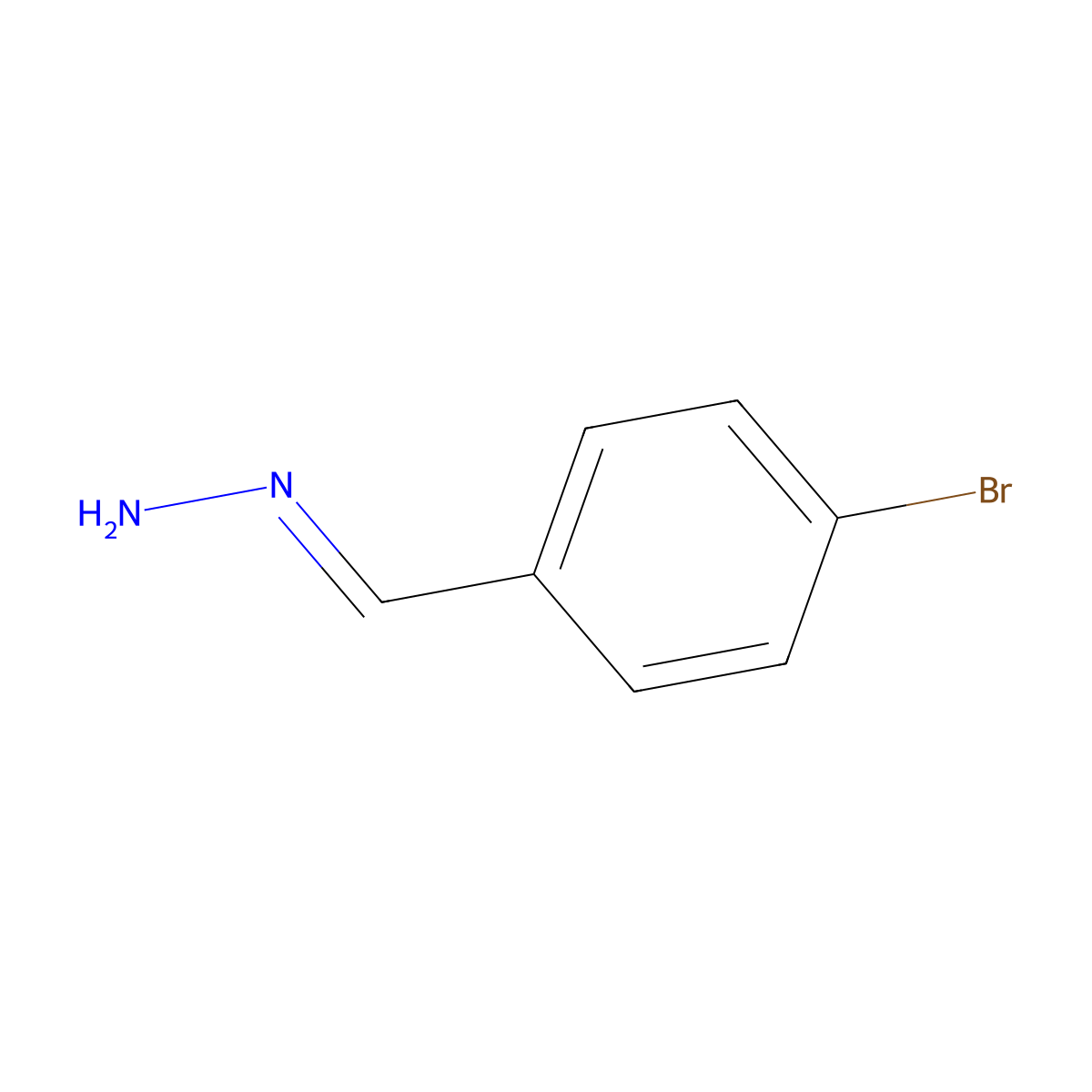Benzaldehyde, 4-bromo-, hydrazone molecular structure, CAS 57477-93-7