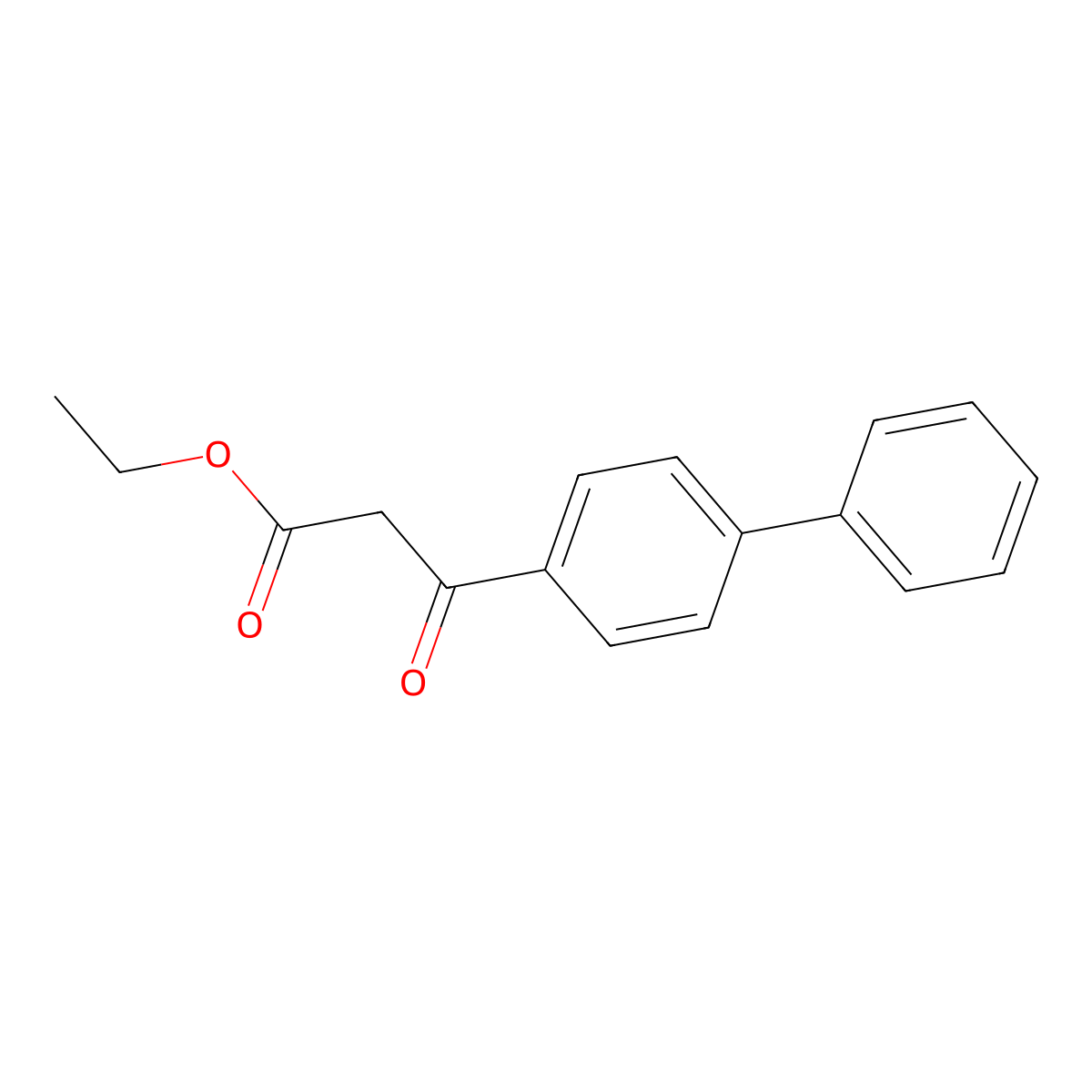 Ethyl 3-oxo-3-(4-phenylphenyl)propanoate molecular structure, CAS 57477-98-2