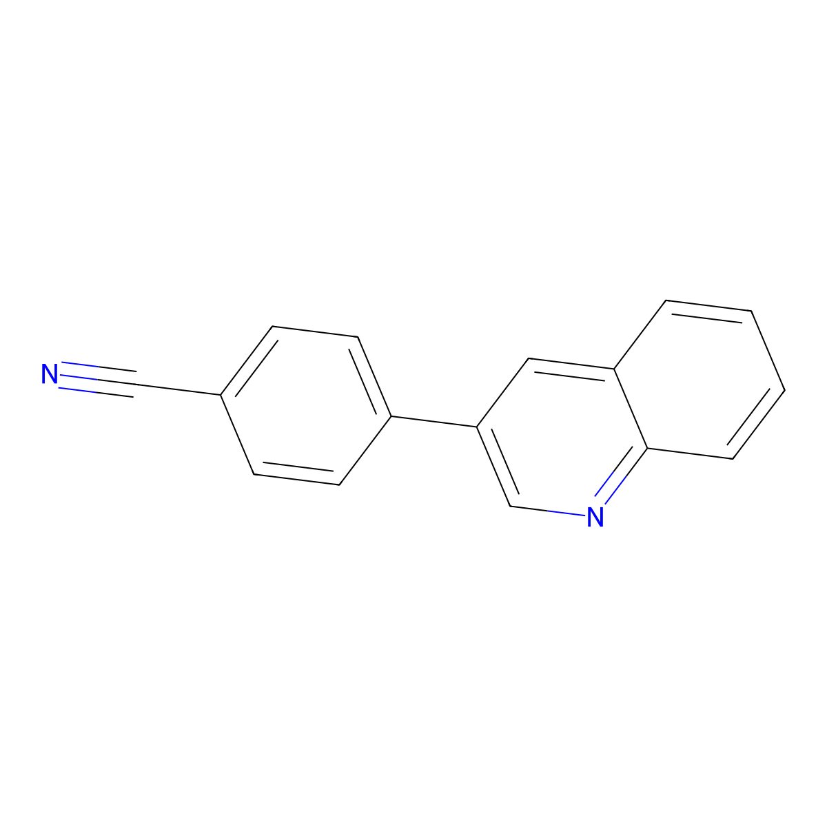 4-(3-Quinolinyl)benzonitrile molecular structure, CAS 57479-26-2