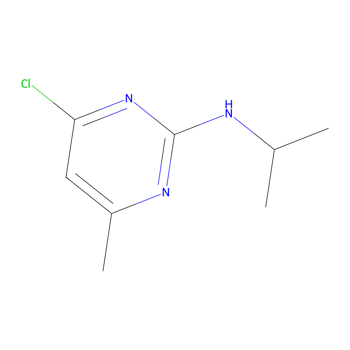 4-Chloro-N-isopropyl-6-methylpyrimidin-2-amine molecular structure, CAS 5748-34-5
