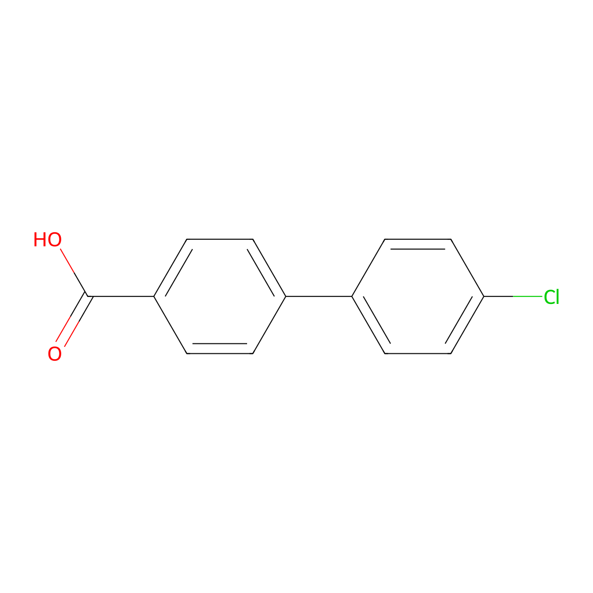 4-Biphenylcarboxylic acid, 4'-chloro- molecular structure, CAS 5748-41-4