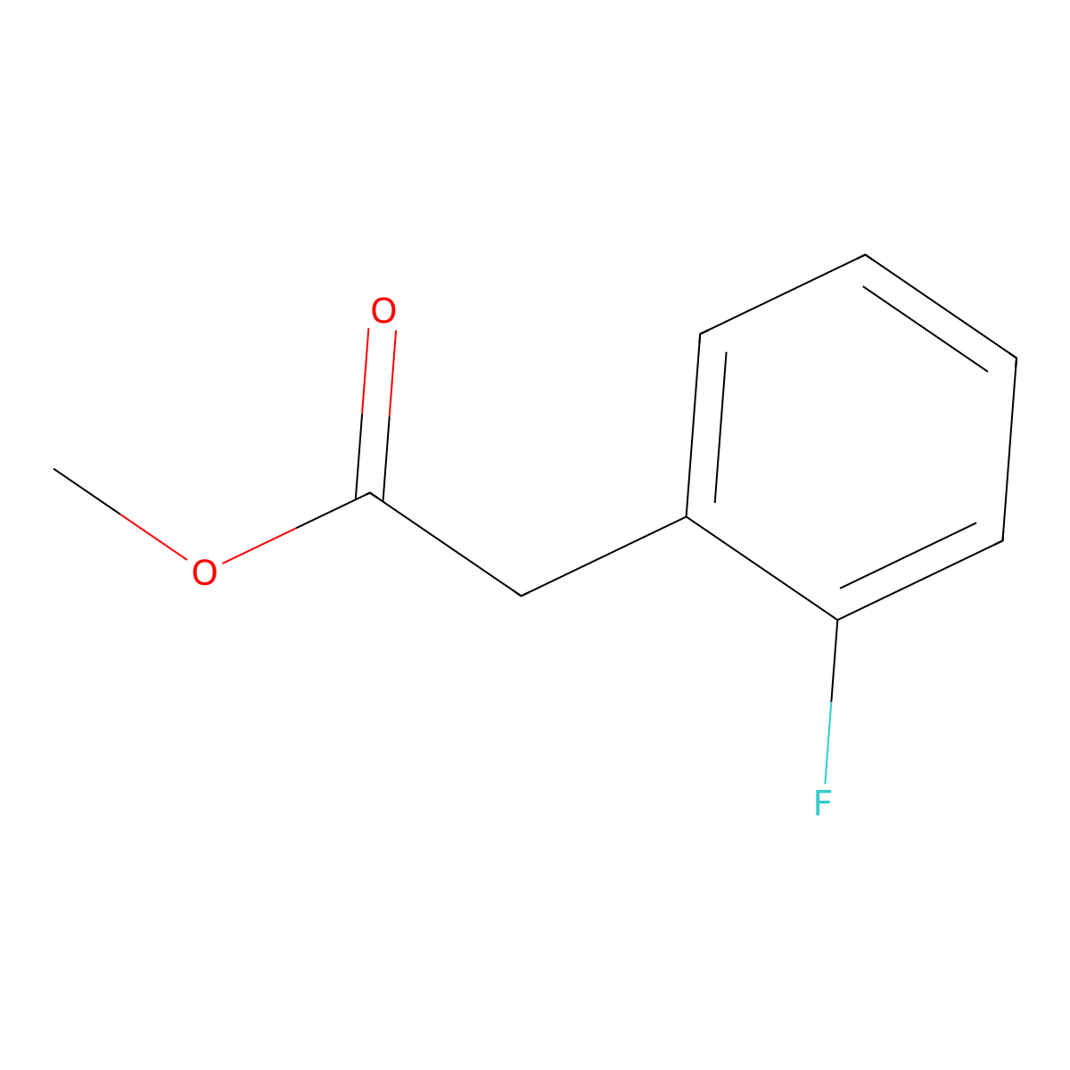 Methyl 2-fluorophenylacetate molecular structure, CAS 57486-67-6