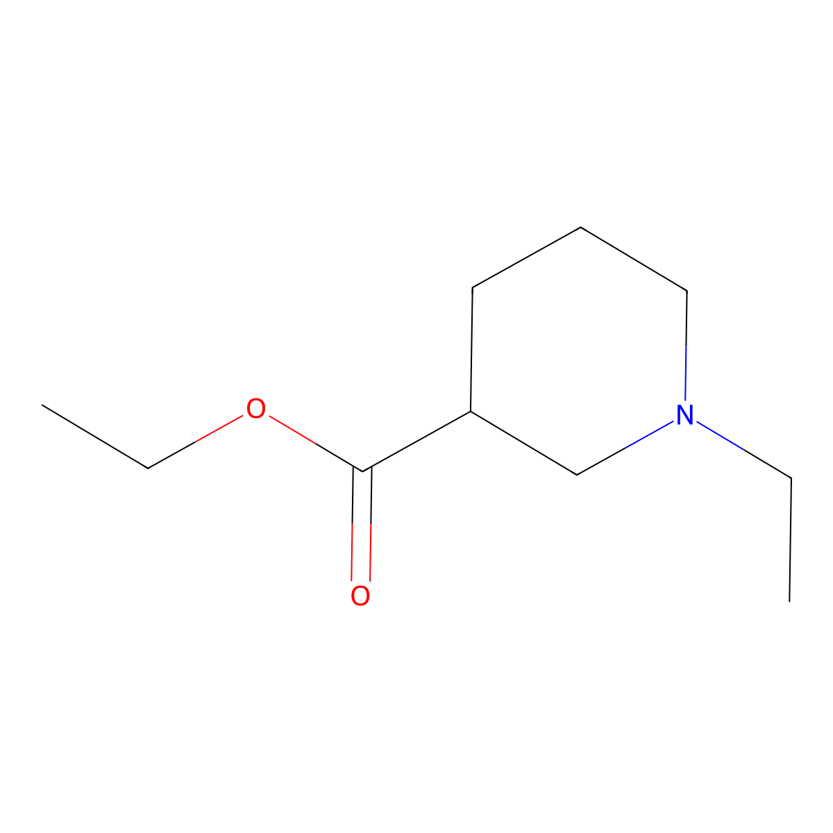 Ethyl 1-ethylpiperidine-3-carboxylate molecular structure, CAS 57487-93-1