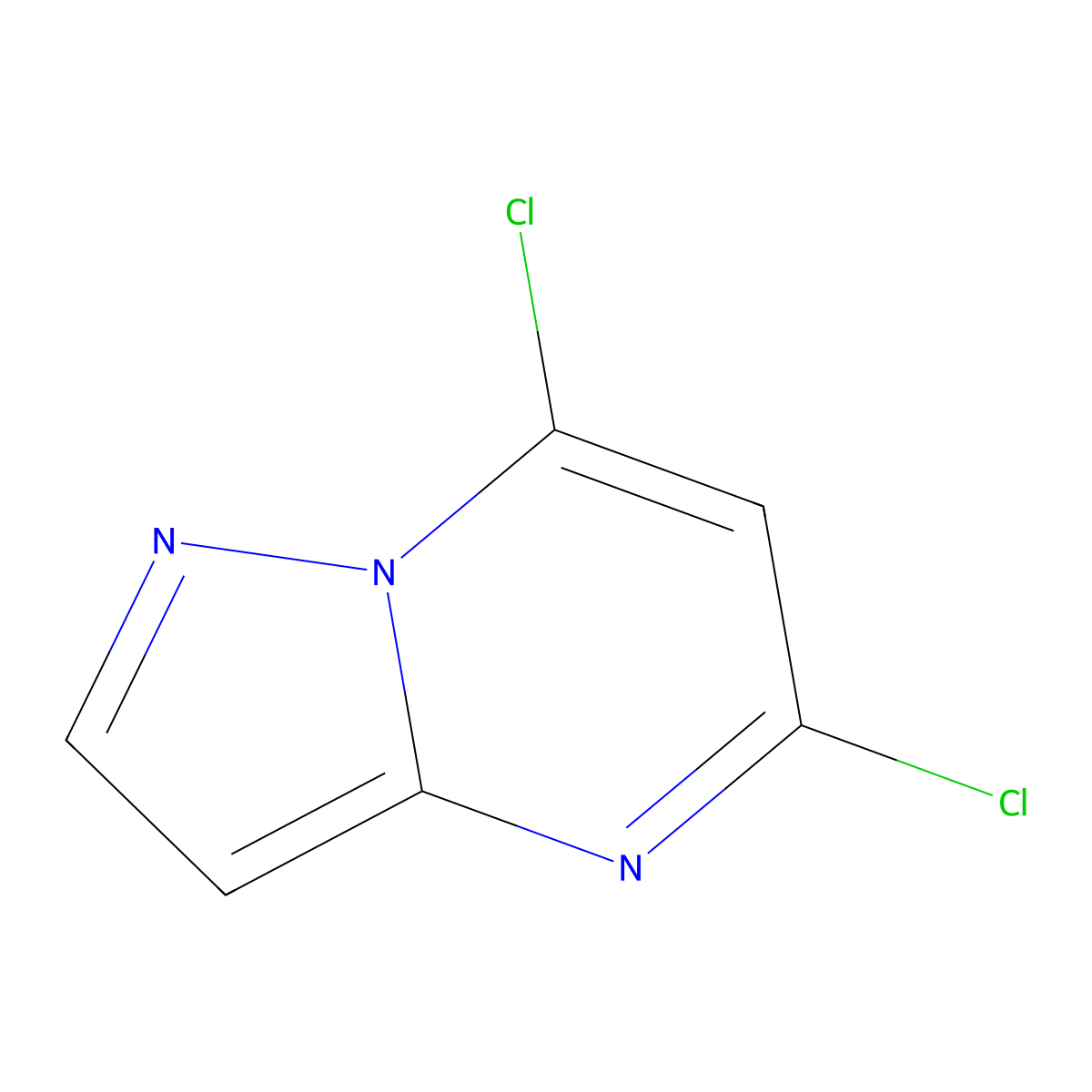 5,7-Dichloropyrazolo[1,5-a]pyrimidine molecular structure, CAS 57489-77-7