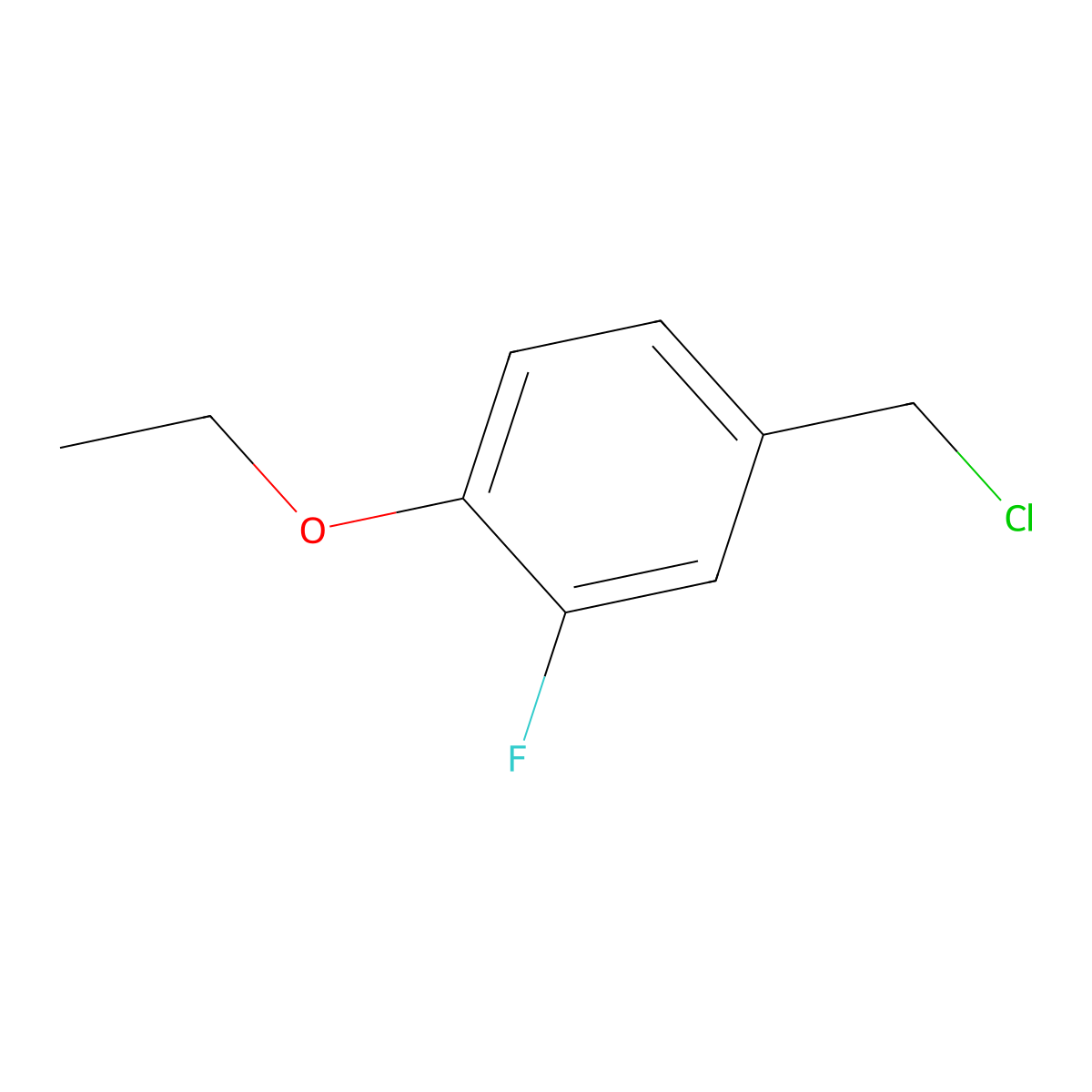 4-(Chloromethyl)-1-ethoxy-2-fluorobenzene molecular structure, CAS 5749-33-7