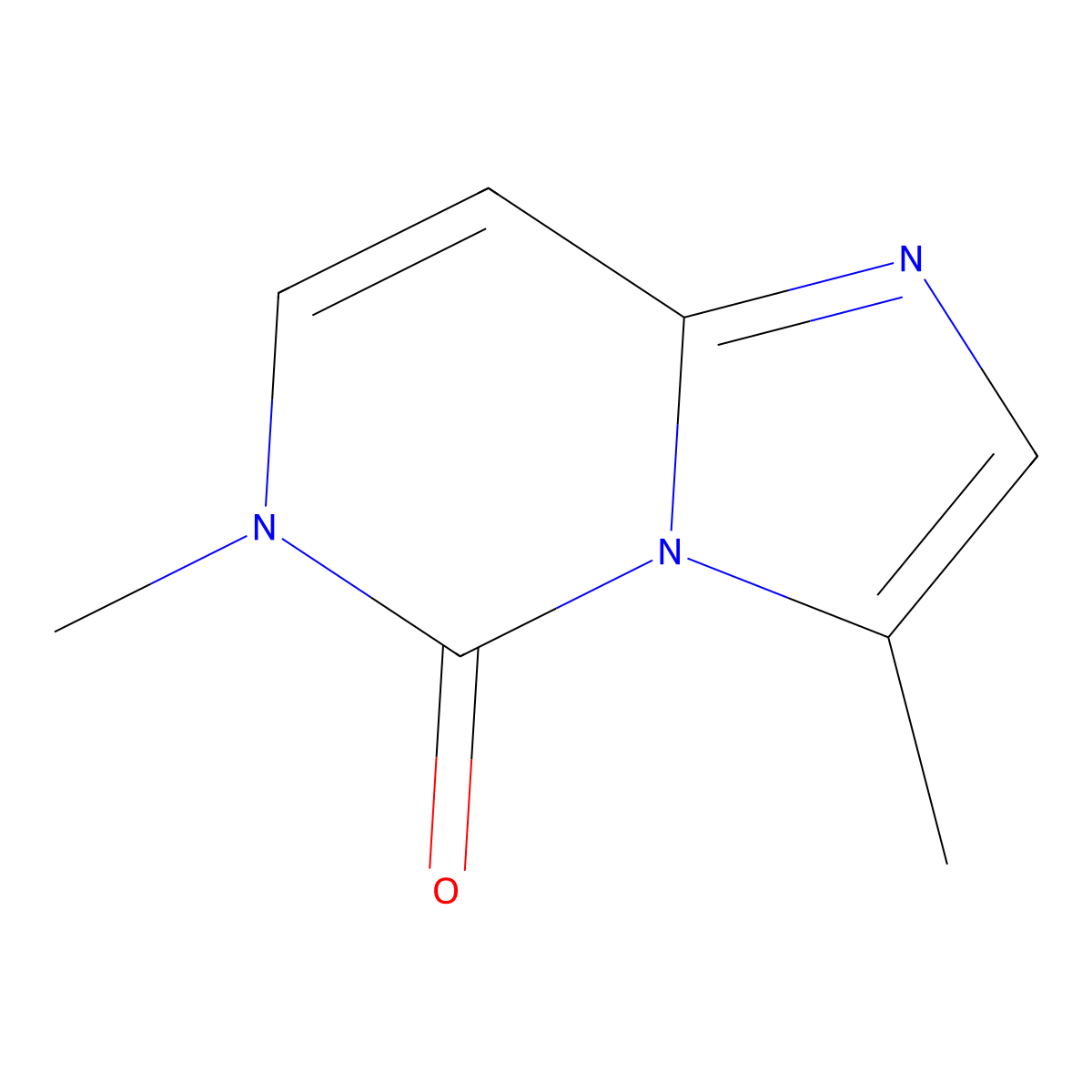 3,6-Dimethylimidazo[1,2-c]pyrimidin-5(6H)-one molecular structure, CAS 57491-48-2