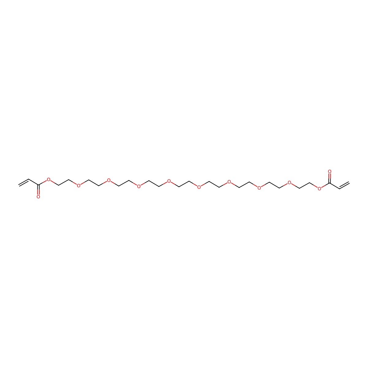 3,6,9,12,15,18,21,24-Octaoxahexacosane-1,26-diyl diacrylate molecular structure, CAS 57491-53-9