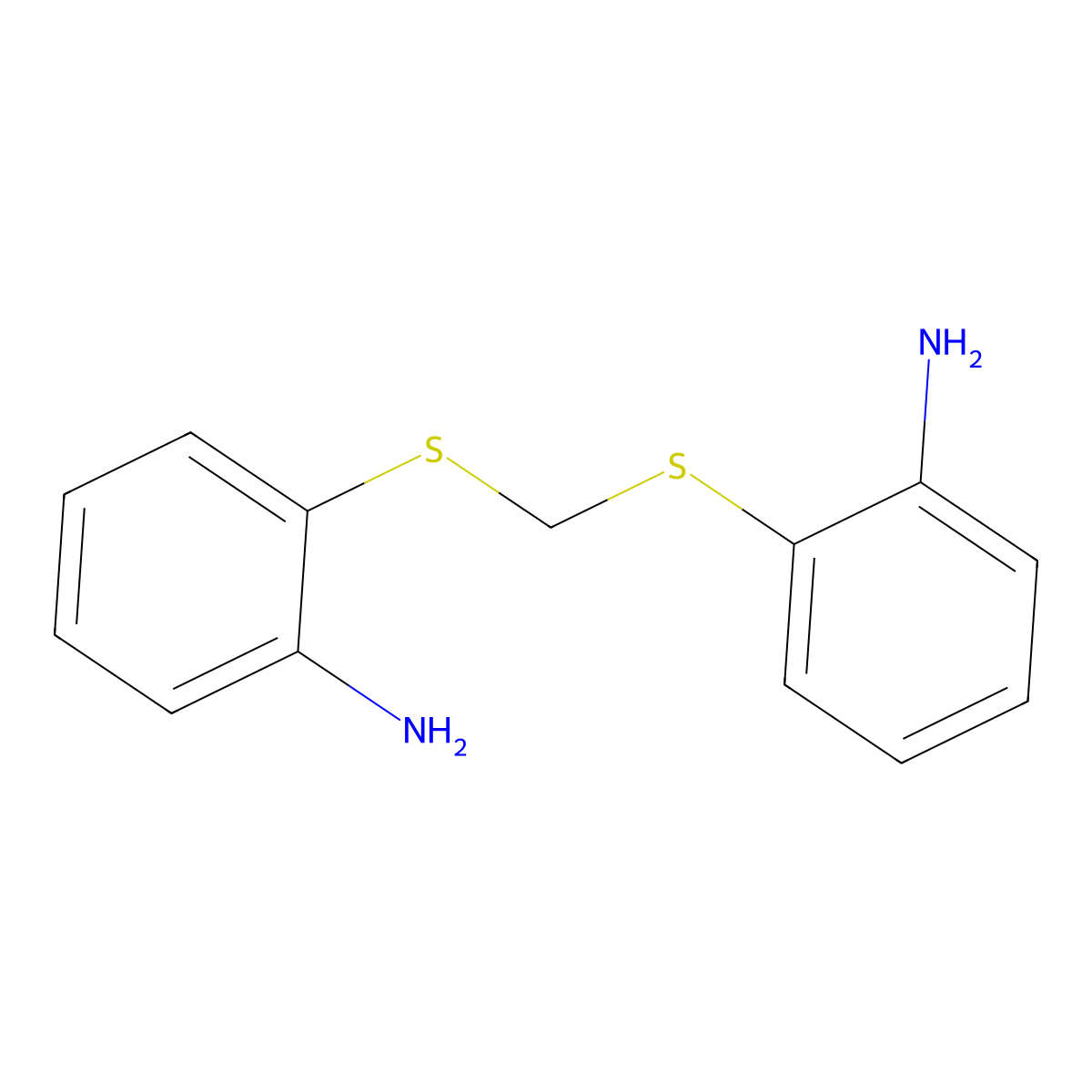 Benzenamine, 2,2'-(methylenebis(thio))bis- molecular structure, CAS 57491-68-6