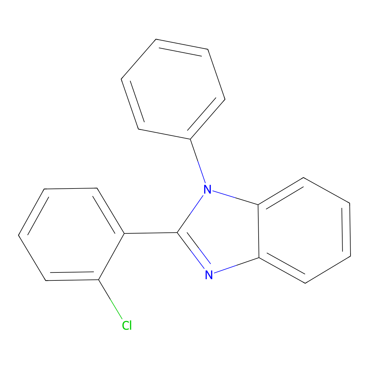 2-(2-Chlorophenyl)-1-phenyl-1H-benzo[d]imidazole molecular structure, CAS 57492-47-4