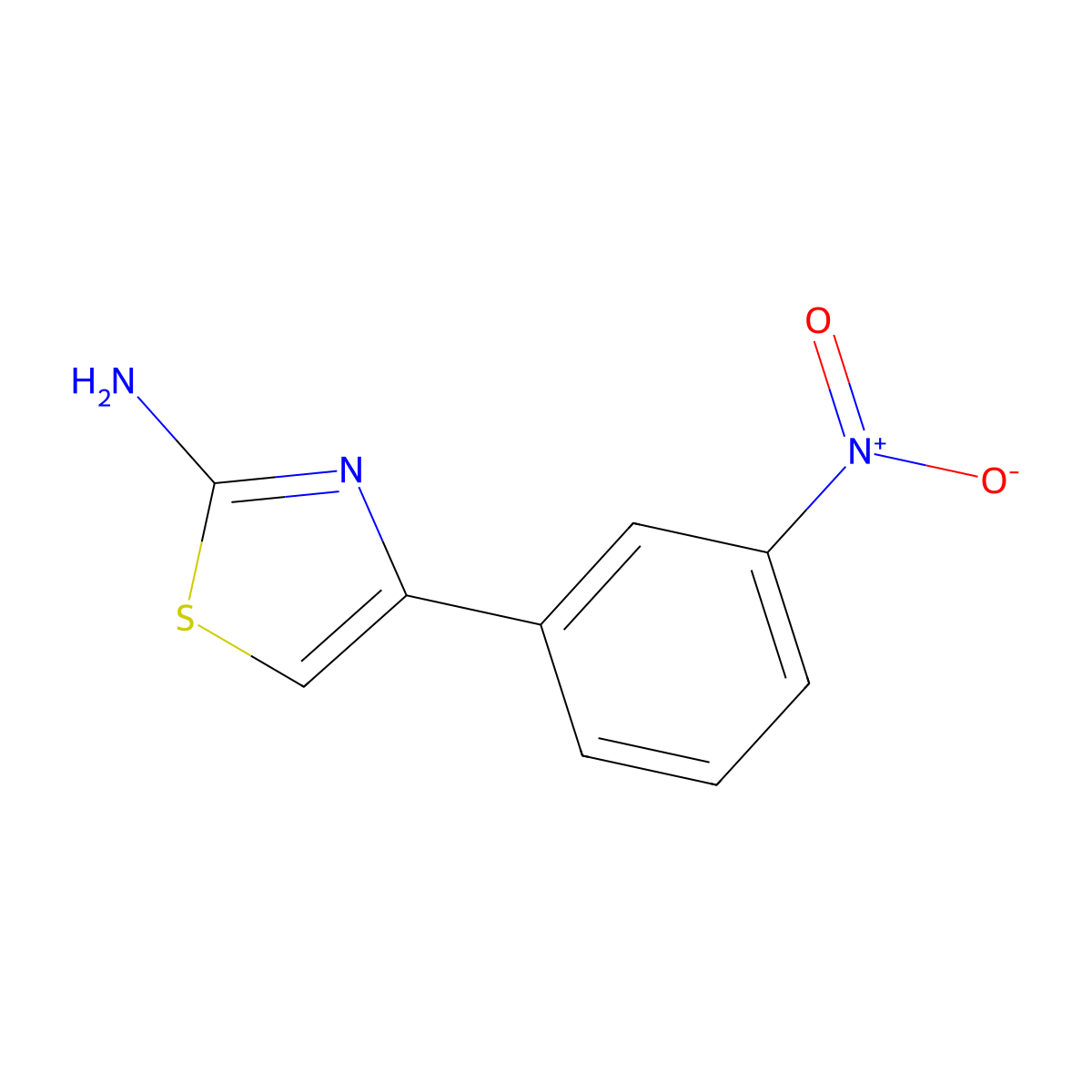 2-Amino-4-(3-nitrophenyl)thiazole molecular structure, CAS 57493-24-0