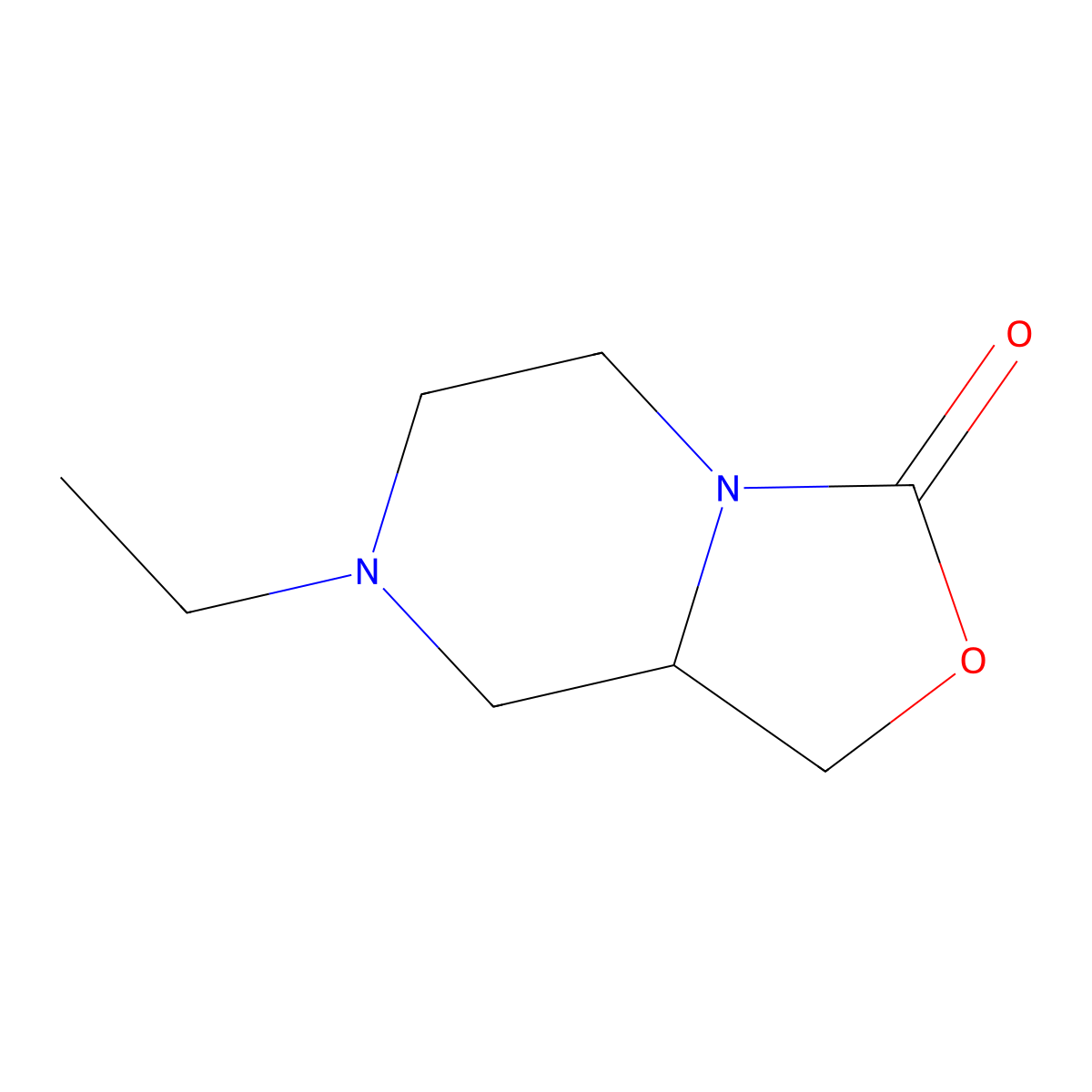 3H-Oxazolo[3,4-a]pyrazin-3-one,7-ethylhexahydro- molecular structure, CAS 57493-38-6
