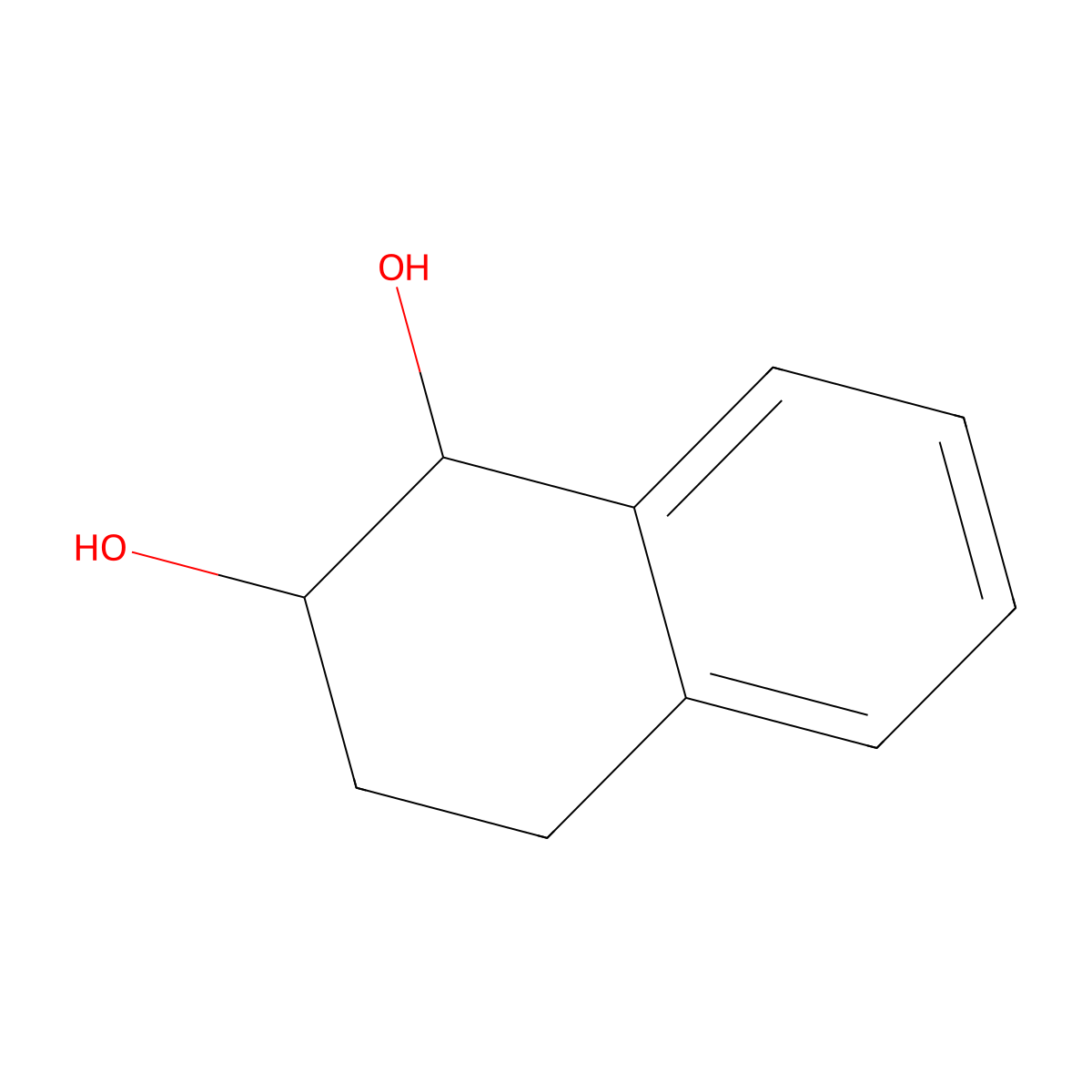 1,2-Dihydroxy-1,2,3,4-tetrahydronaphthalene molecular structure, CAS 57495-92-8
