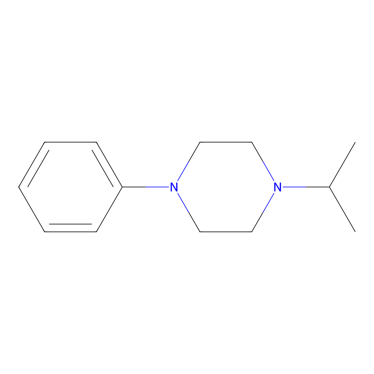 1-Isopropyl-4-phenylpiperazine molecular structure, CAS 57498-24-5