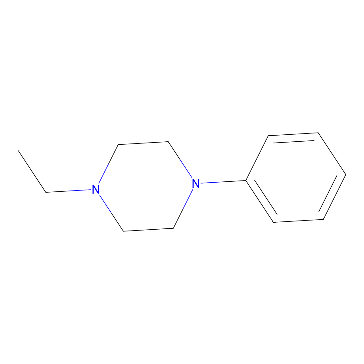 1-Ethyl-4-phenylpiperazine molecular structure, CAS 57498-25-6