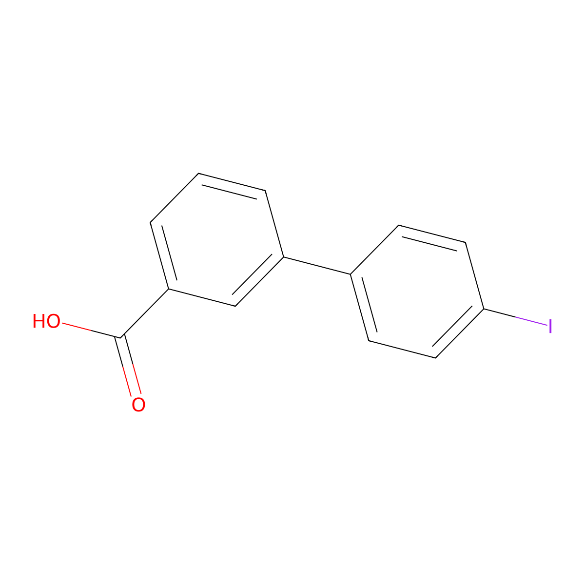 4'-Iodobiphenyl-3-carboxylic acid molecular structure, CAS 57498-62-1
