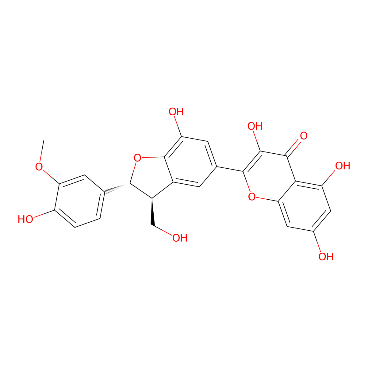 2,3-Dehydrosilychristin molecular structure, CAS 57499-41-9