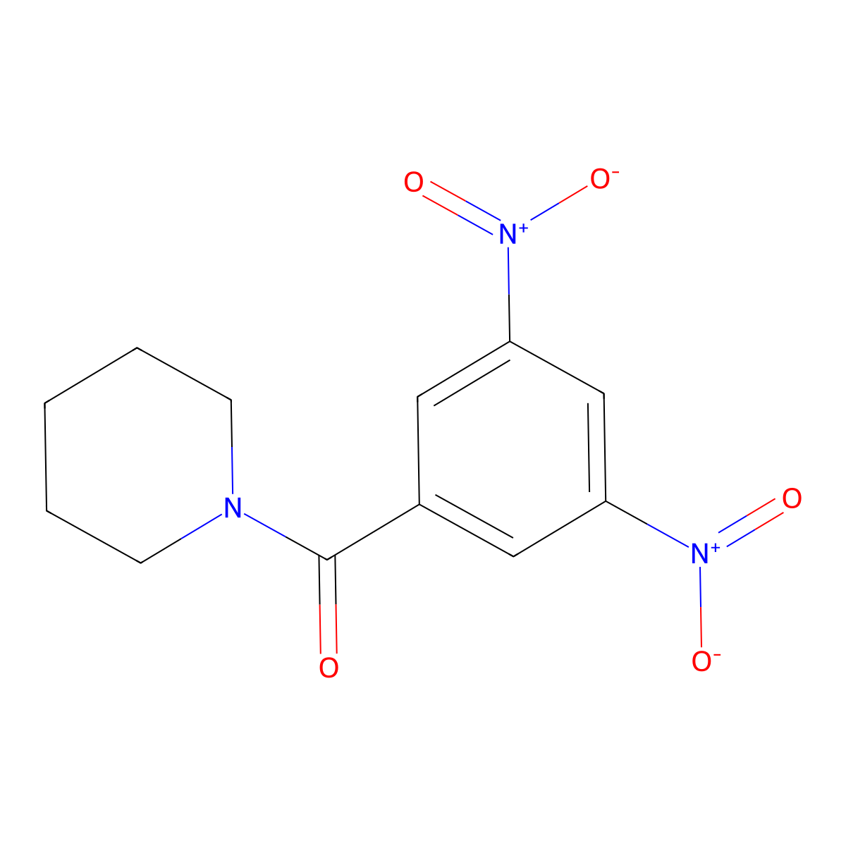 1-(3,5-Dinitrobenzoyl)piperidine molecular structure, CAS 57499-86-2