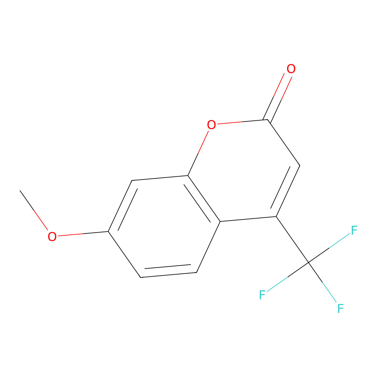 7-Methoxy-4-trifluoromethylcoumarin molecular structure, CAS 575-04-2