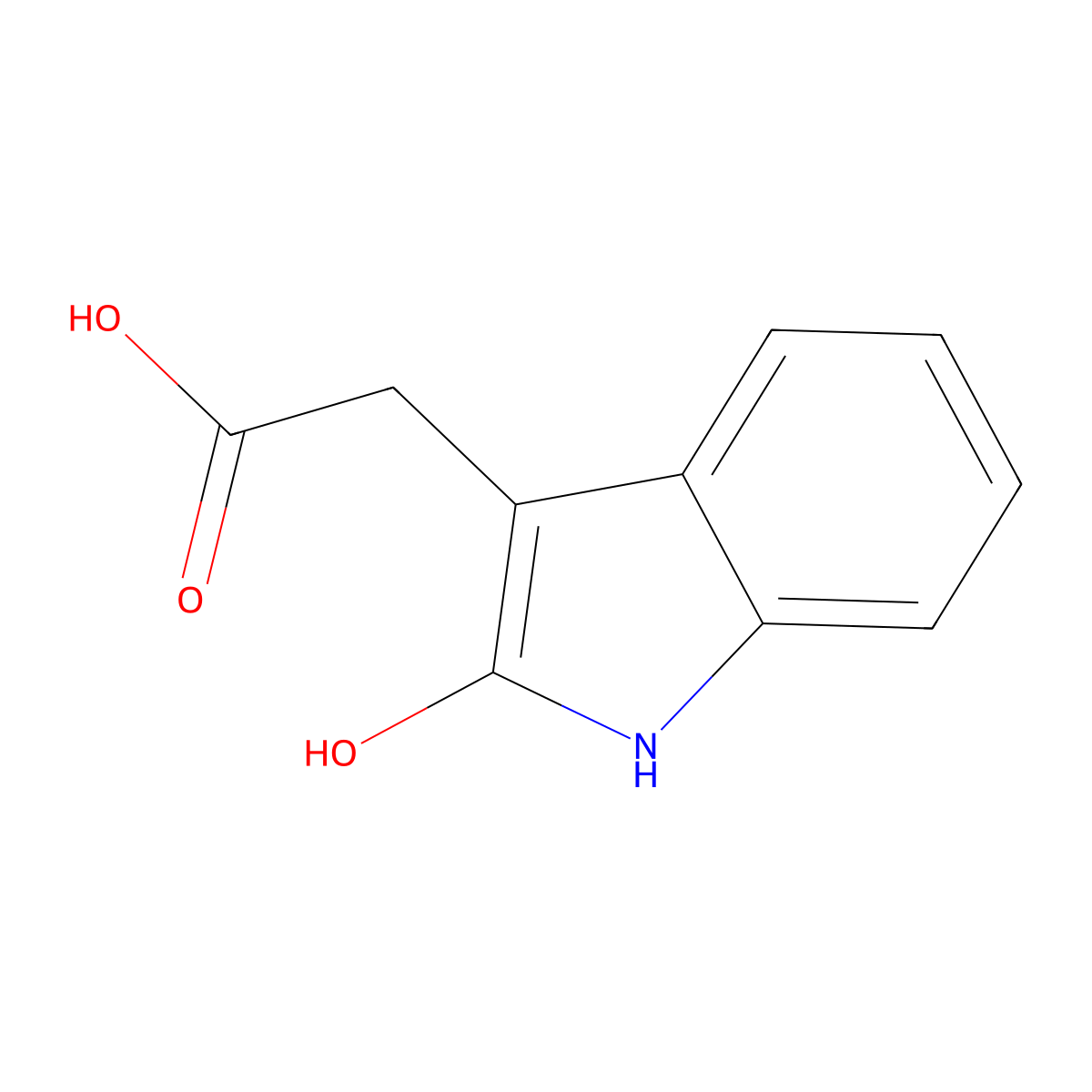 (2-Hydroxy-1H-indol-3-yl)acetate molecular structure, CAS 575-35-9