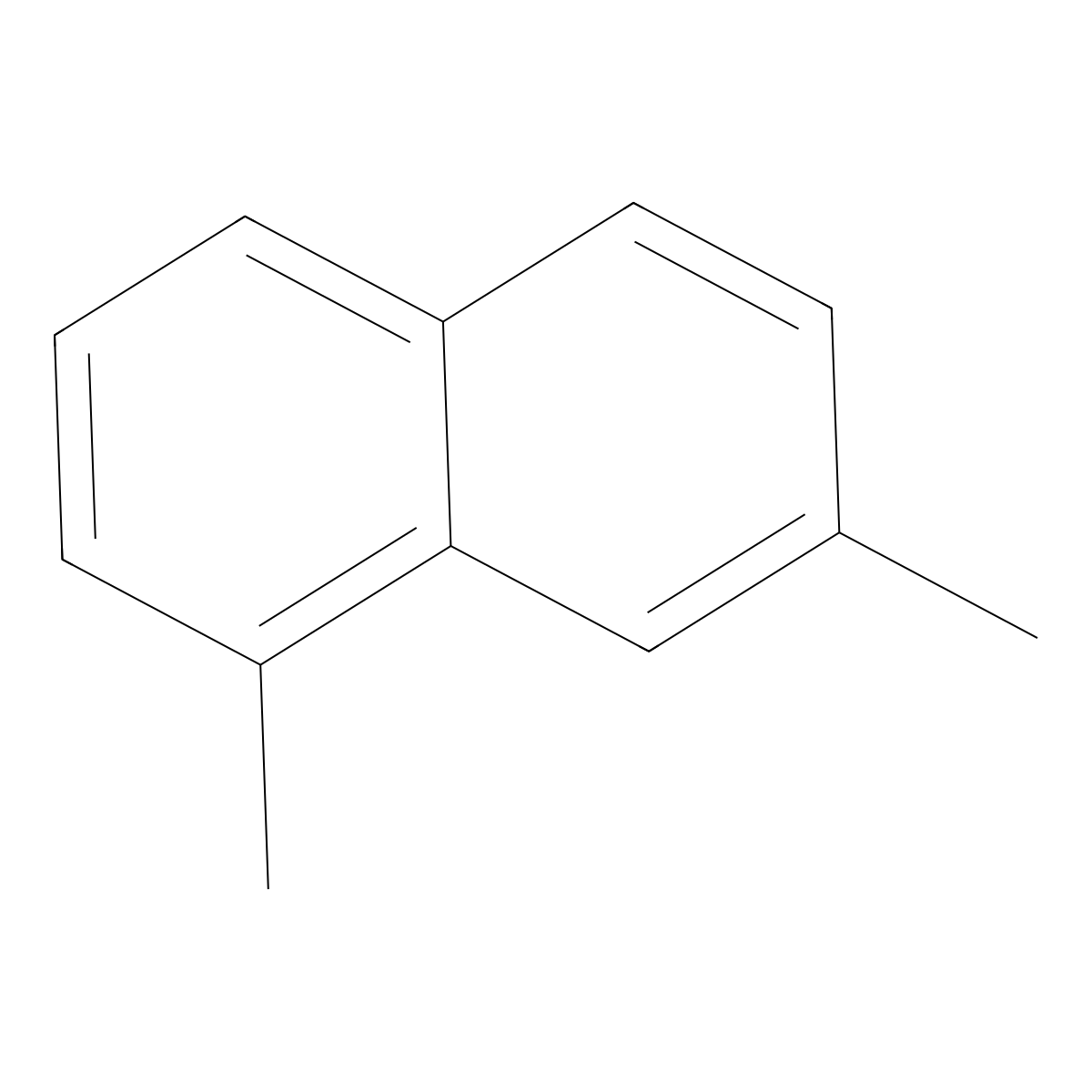 1,7-Dimethylnaphthalene molecular structure, CAS 575-37-1