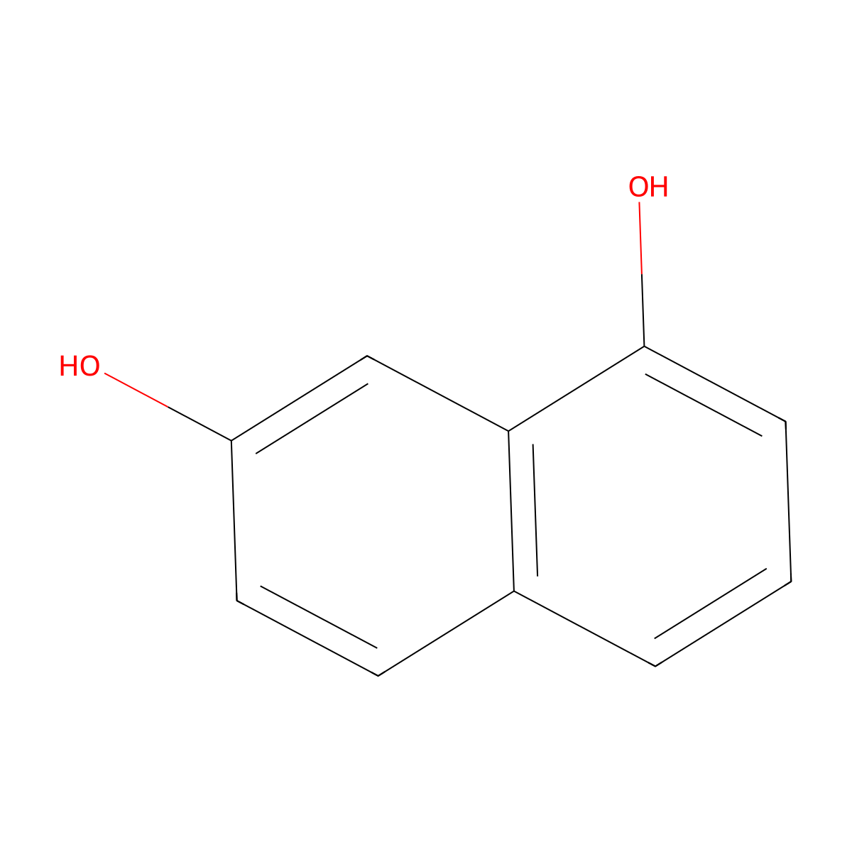 Naphthalene-1,7-diol molecular structure, CAS 575-38-2