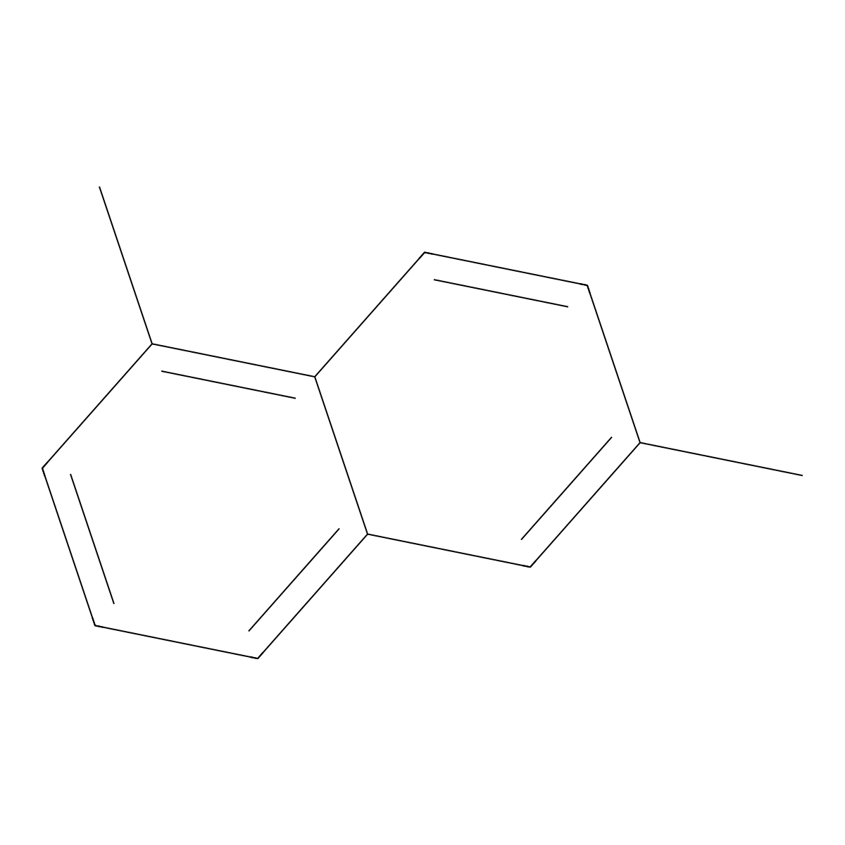 1,6-Dimethylnaphthalene molecular structure, CAS 575-43-9