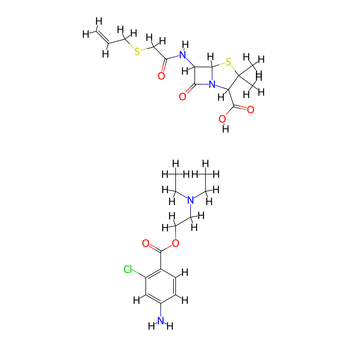 C26-H37-Cl-N4-O6-S2 molecular structure, CAS 575-52-0