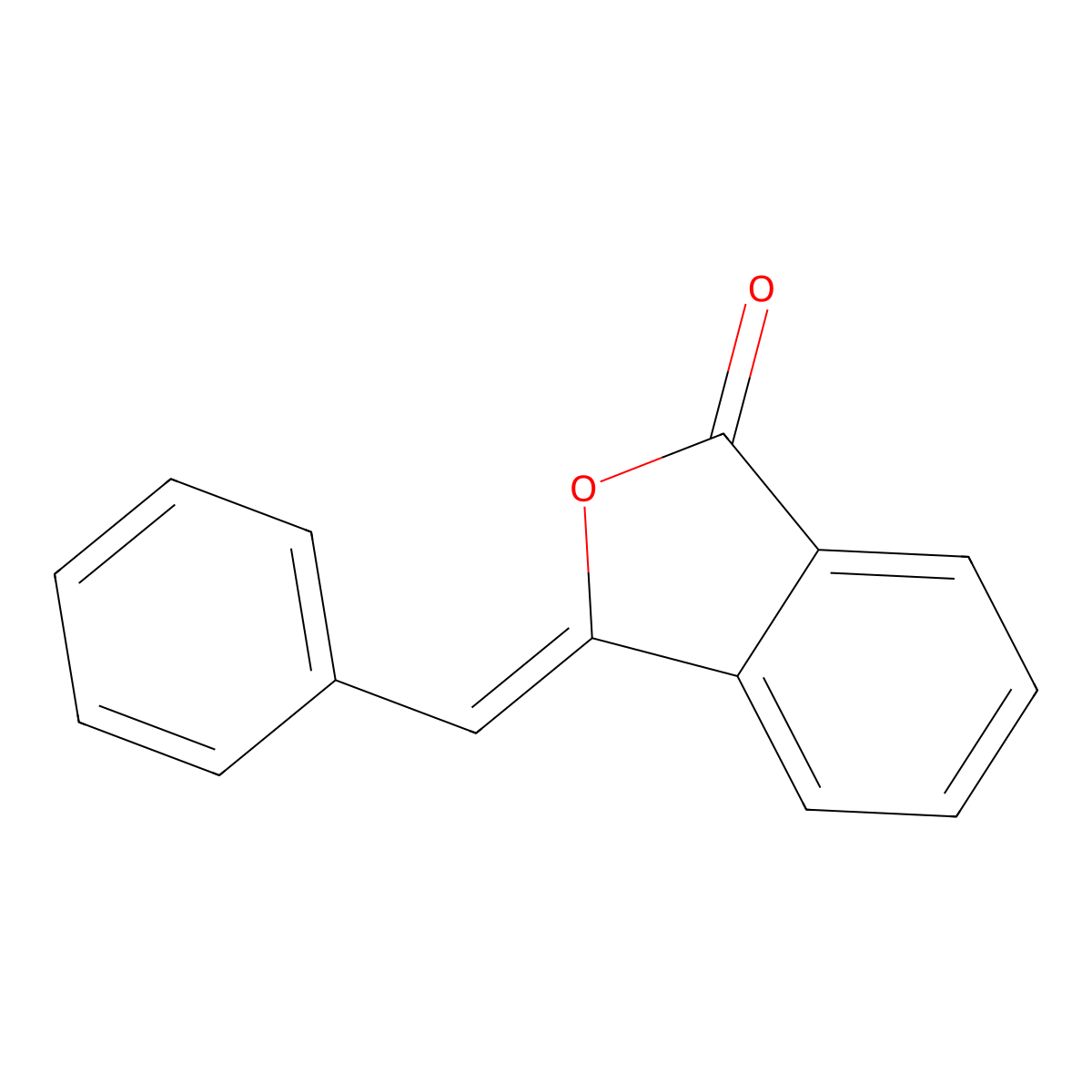 Benzylidenephthalide molecular structure, CAS 575-61-1